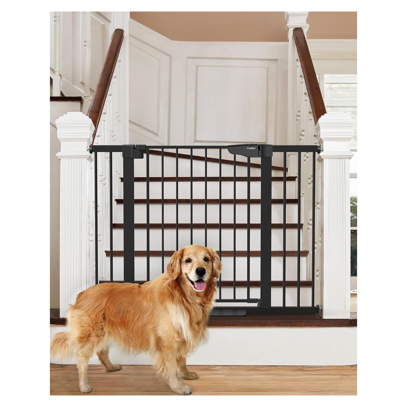 Puerta de Seguridad para Bebés Cumbor 29.7-46" Ajustable Negra