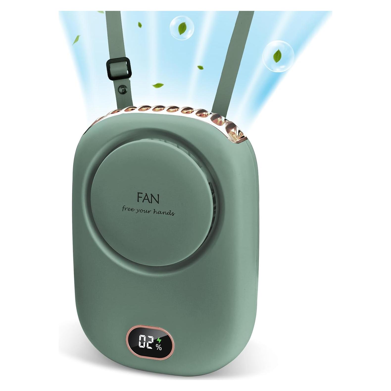 Ventilador de Cuello Portátil PiKaPiKaP Verde 3 Velocidades