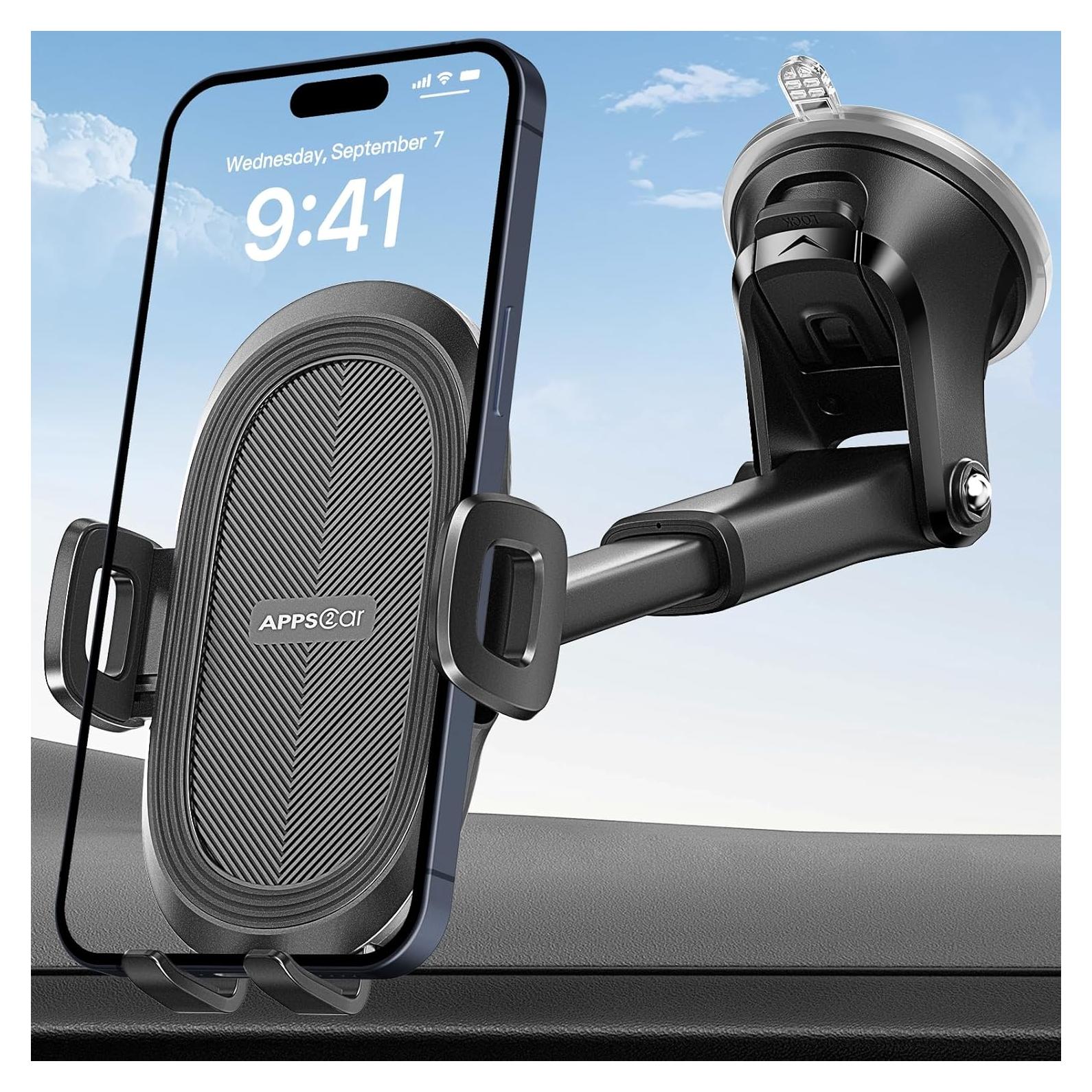 Soporte de Teléfono con Ventosa Wiiki-Tech Suction Negro