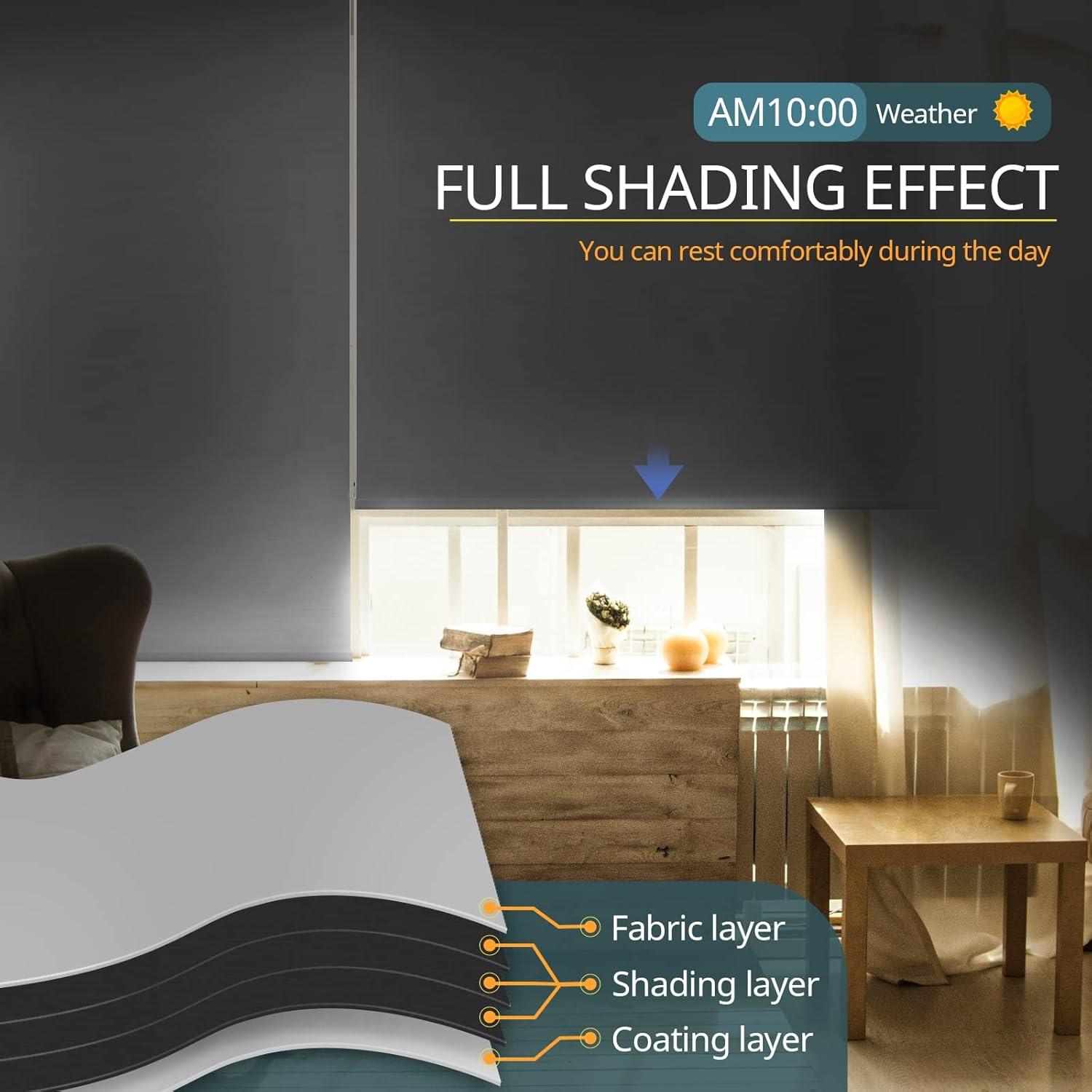 Persianas Motorizadas Hapadif MH100 71x183cm Blackout Negro