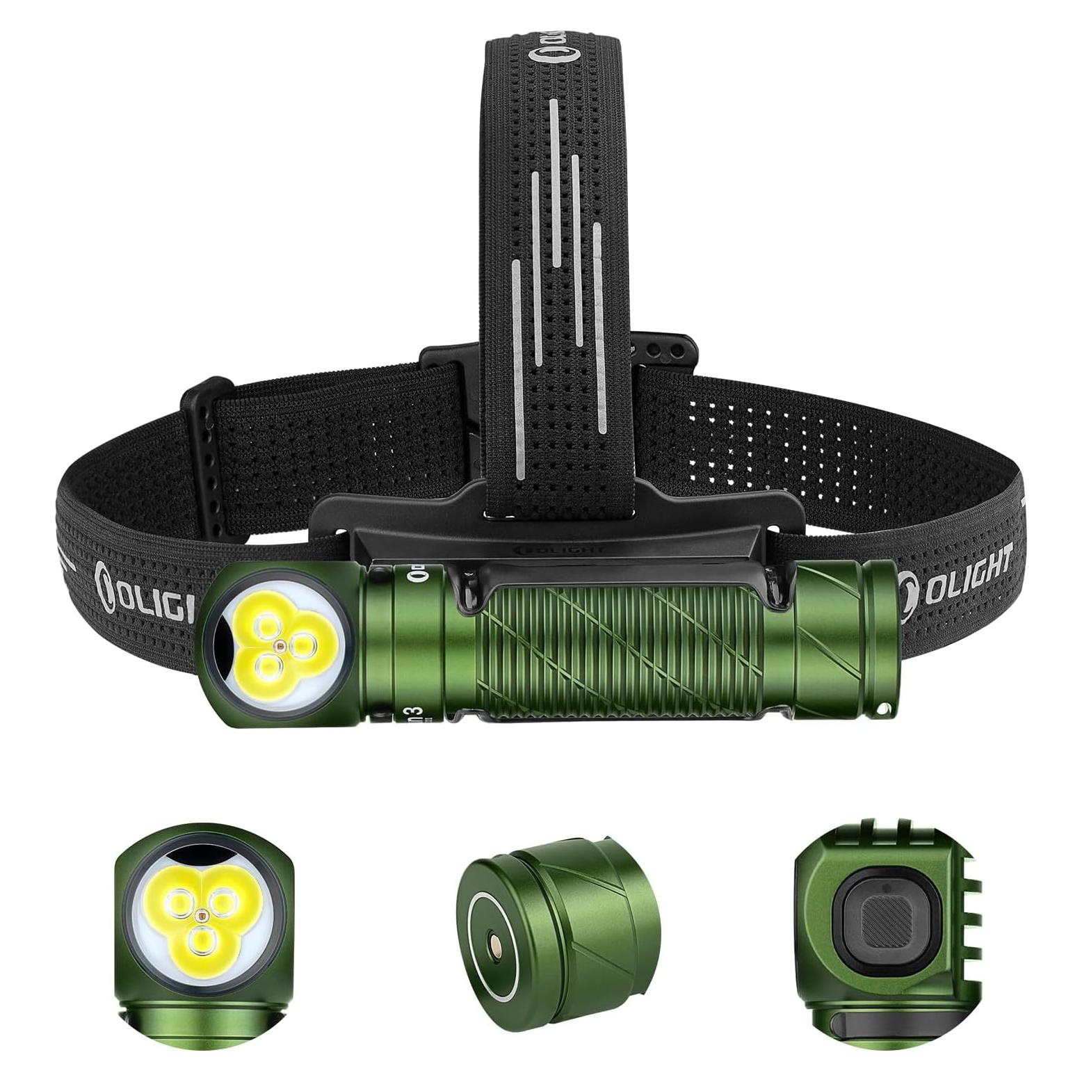 Linterna Frontal OLIGHT Perun 3 Recargable 3000 Lúmenes Verde OD