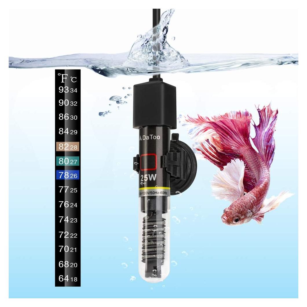Calentador de Acuario DaToo MINI 25W para Tanques de 3.8 a 22.7L