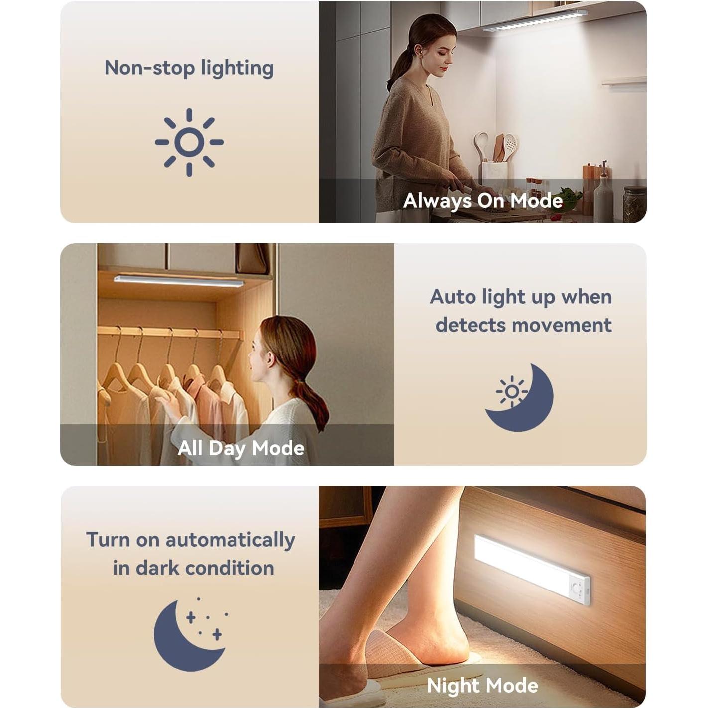 Luz Bajo Gabinete DiDiSky GLS-C001 60 LED Sensor Movimiento