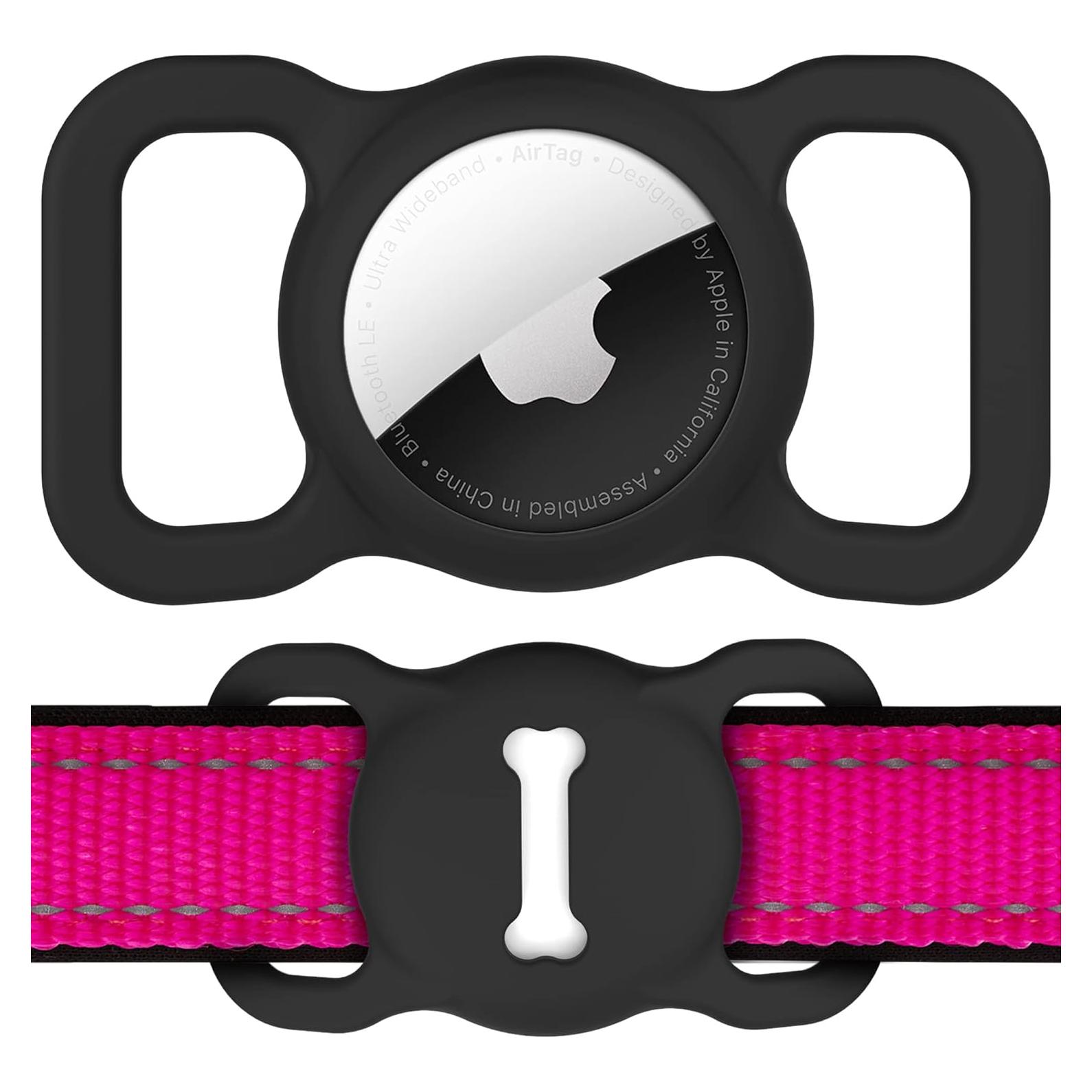 Soporte para Collar de Perro Airtag DLENP Negro Hueso