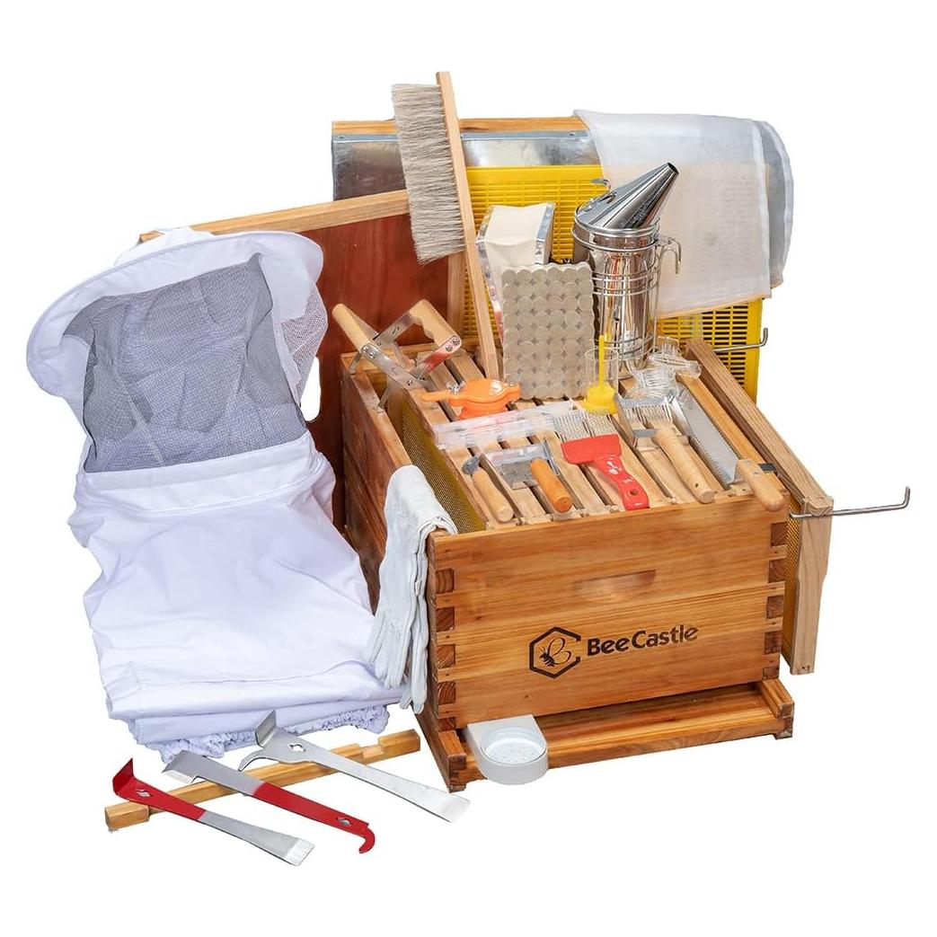Kit de Colmena BeeCastle 10 Marcos + Herramientas y Traje