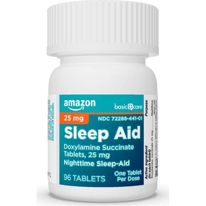 Tabletas para Dormir Amazon Basic Care 25 mg 96 Unidades