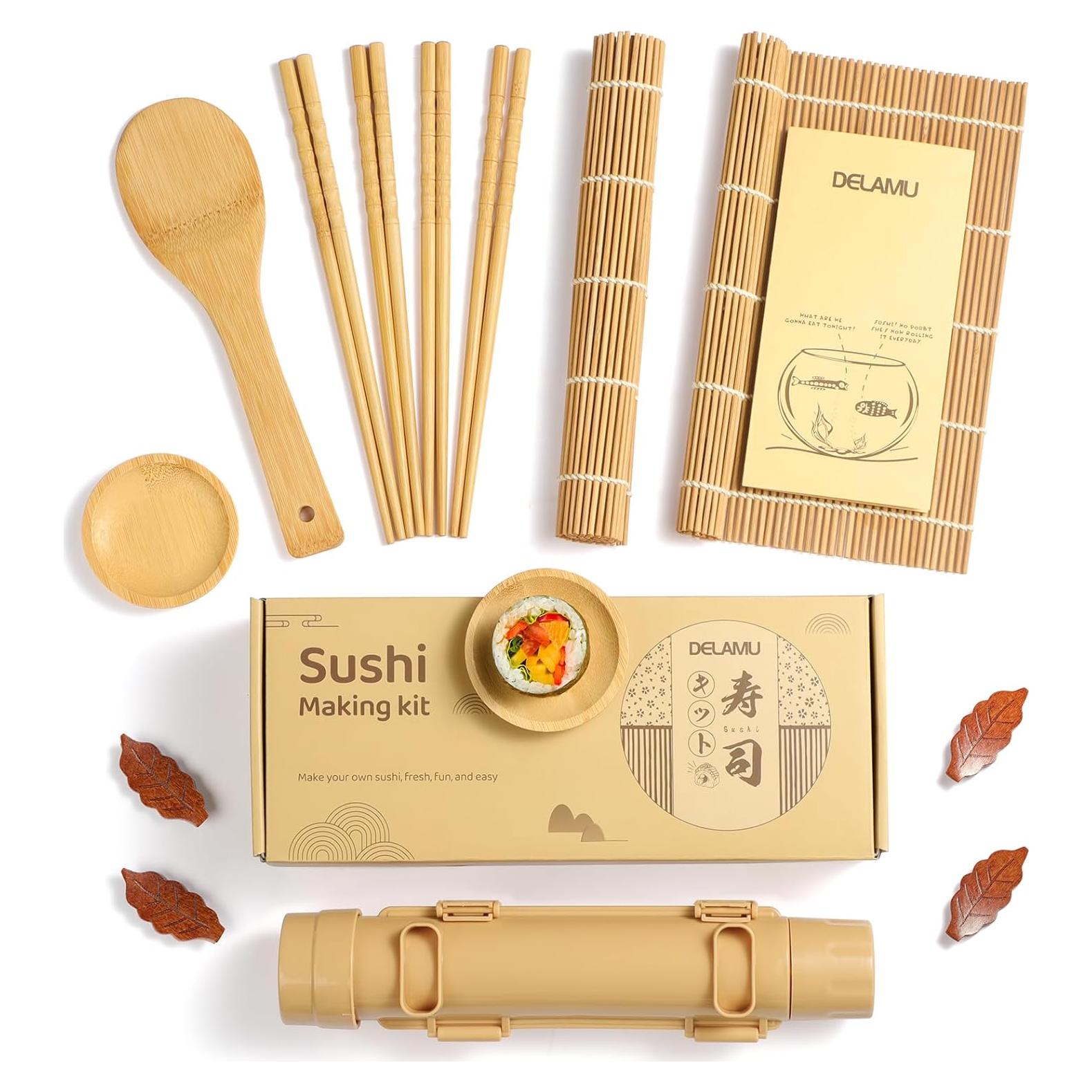 Kit de Hacer Sushi Delamu 16 en 1 - Ecológico y Fácil de Usar