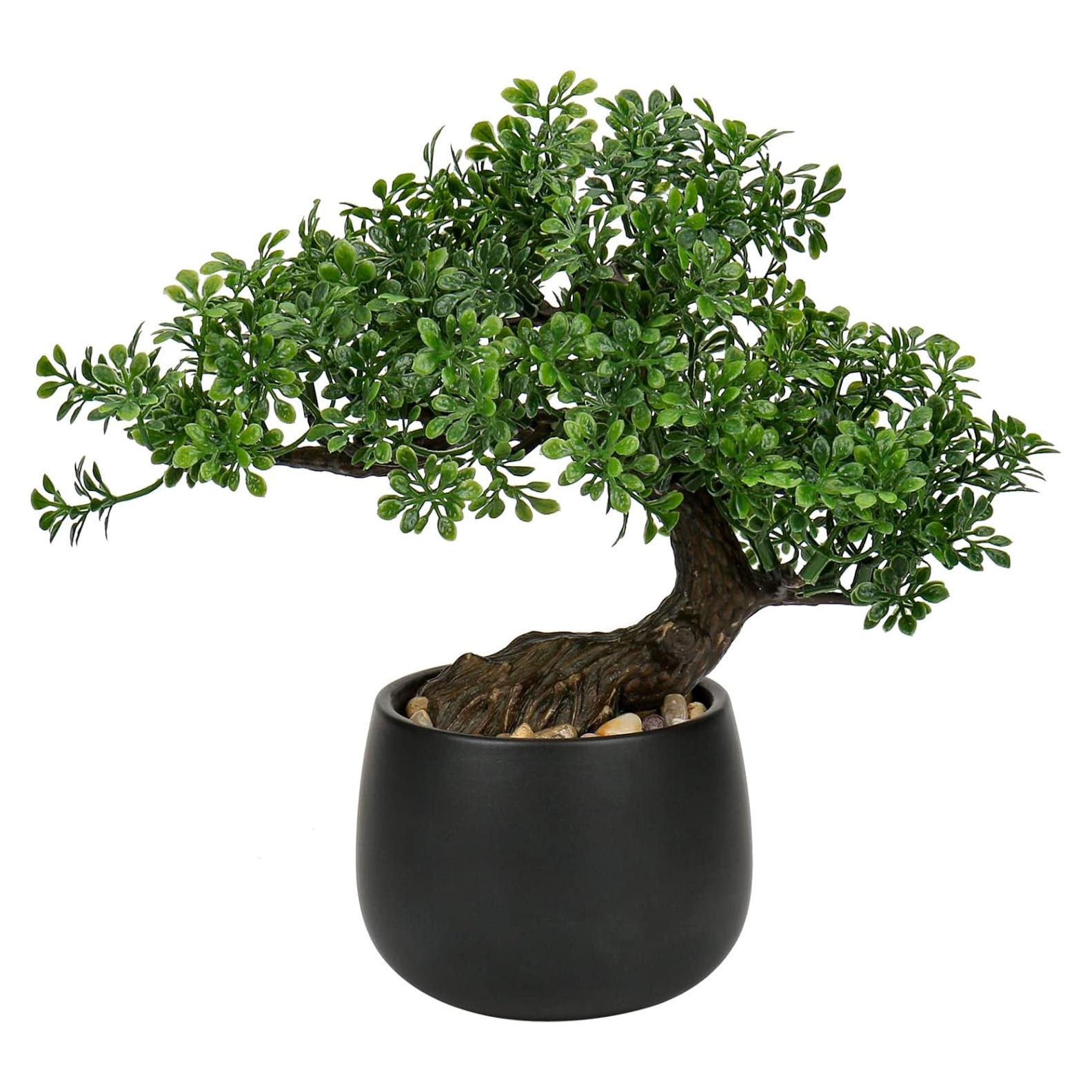 Árbol Bonsái Artificial Briful Junípero 25.4cm Verde