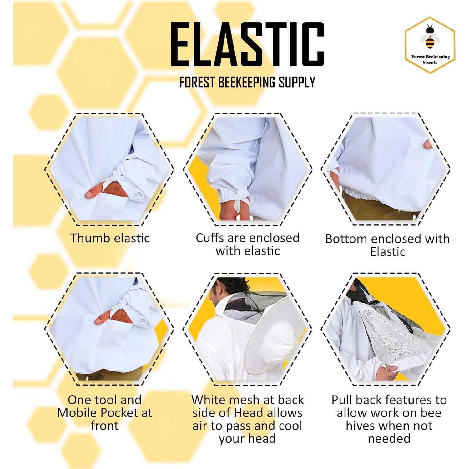 Chaqueta de Apicultura Forest Beekeeping XL con Velo Removible