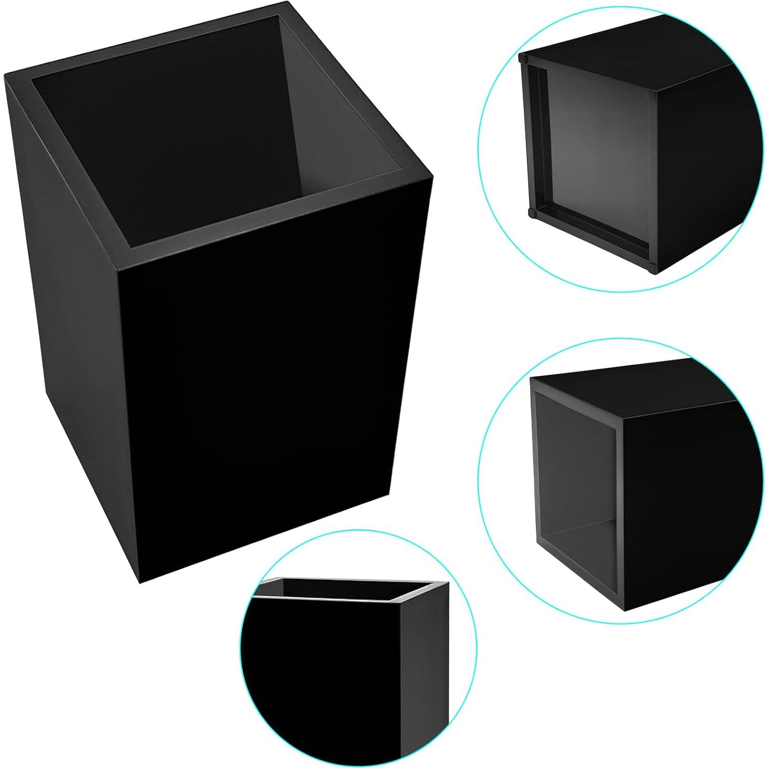 Soporte de Lápiz y Bolígrafos Acrílico Negro Cerpourt - 2 Piezas