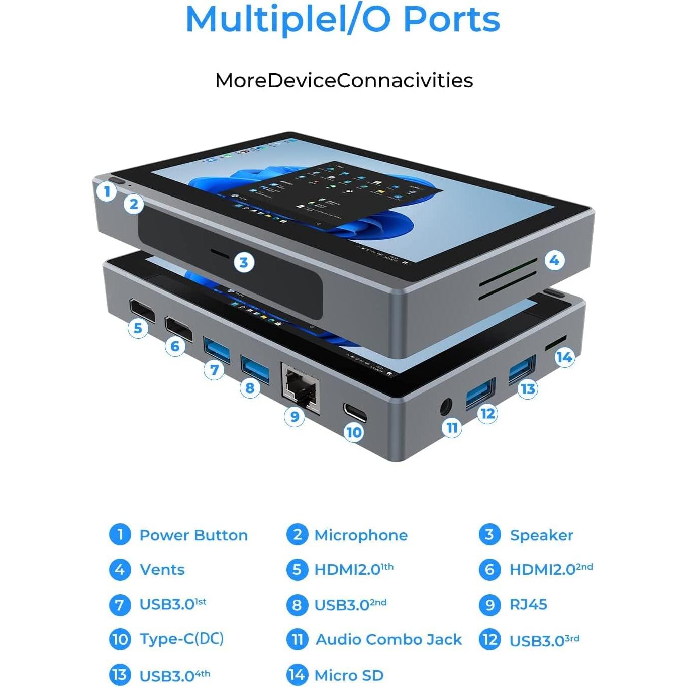 Mini PC HIGOLE F11 PRO, Celeron J4125, 8GB RAM, 128GB eMMC