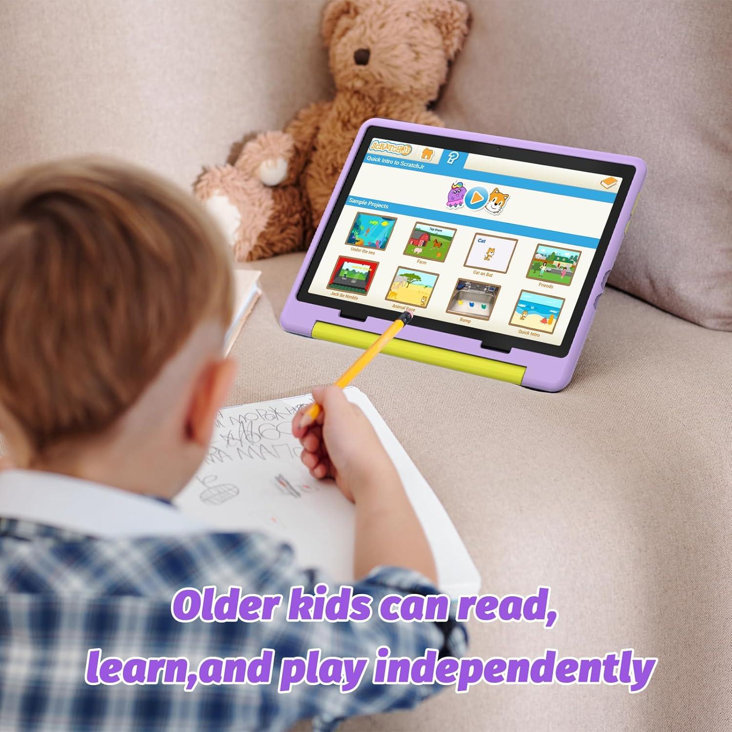 Tableta URAO 10" Android 14 para Niños 64GB con Funda