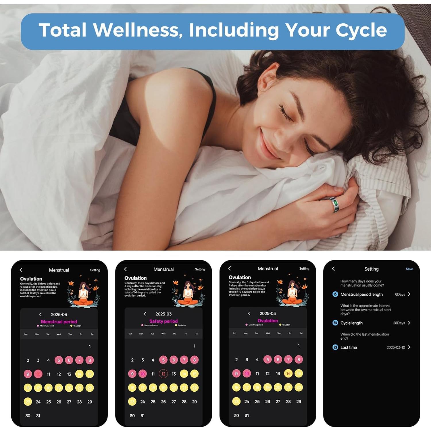 Anillo Inteligente Hugrow R08 Plata 7 - Control Gestos y Sueño