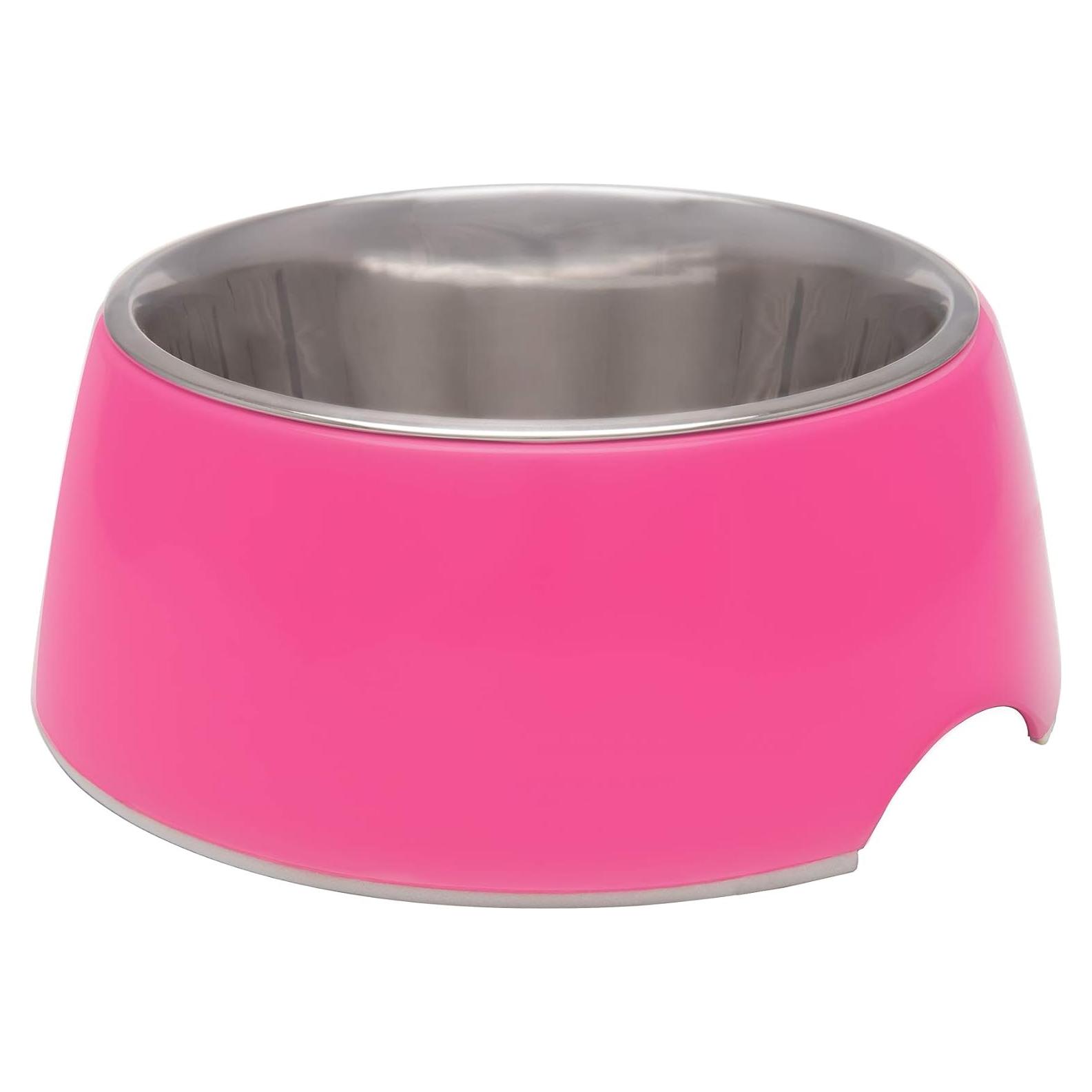 Cuenco Retro para Perros Loving Pets Pequeño Antideslizante Rosa