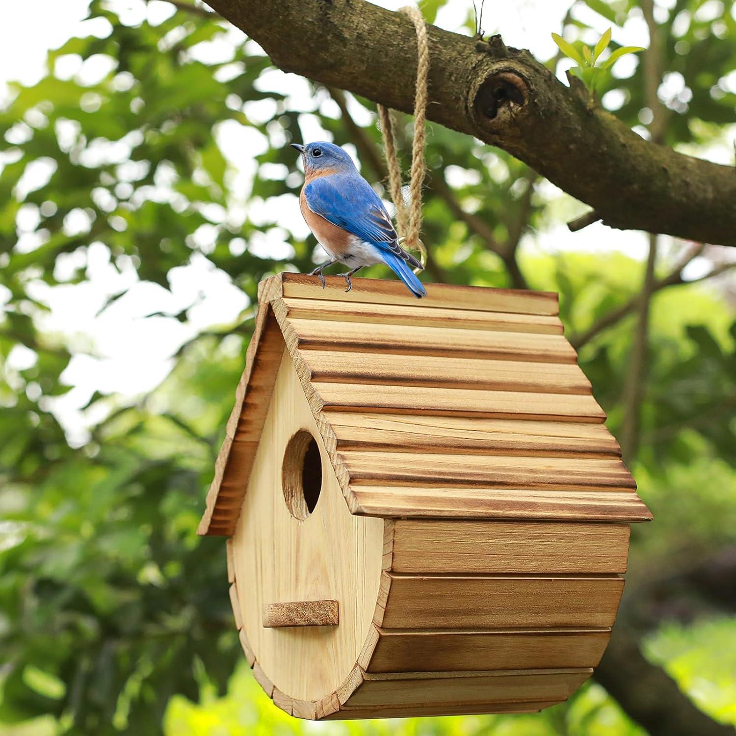 Casa de Pájaros STARSWR de Madera Colgante 17.5x15cm