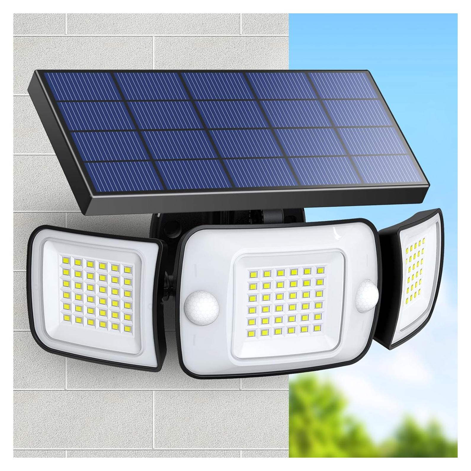 Luces Solares Intelamp 6000mAh Doble Sensor 270° Exteriores