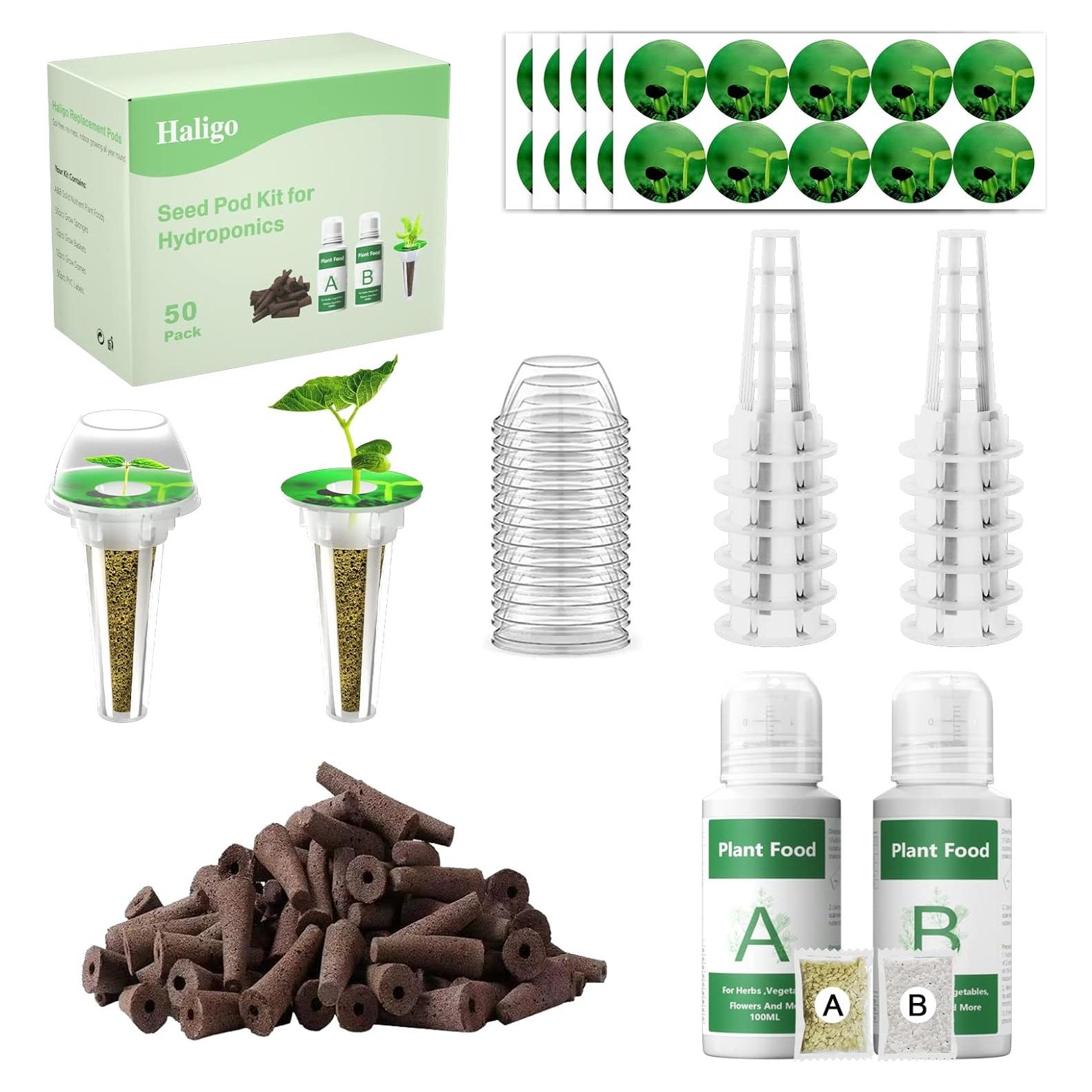 Kit de Cápsulas de Semillas Haligo 128 pcs Hidropónico