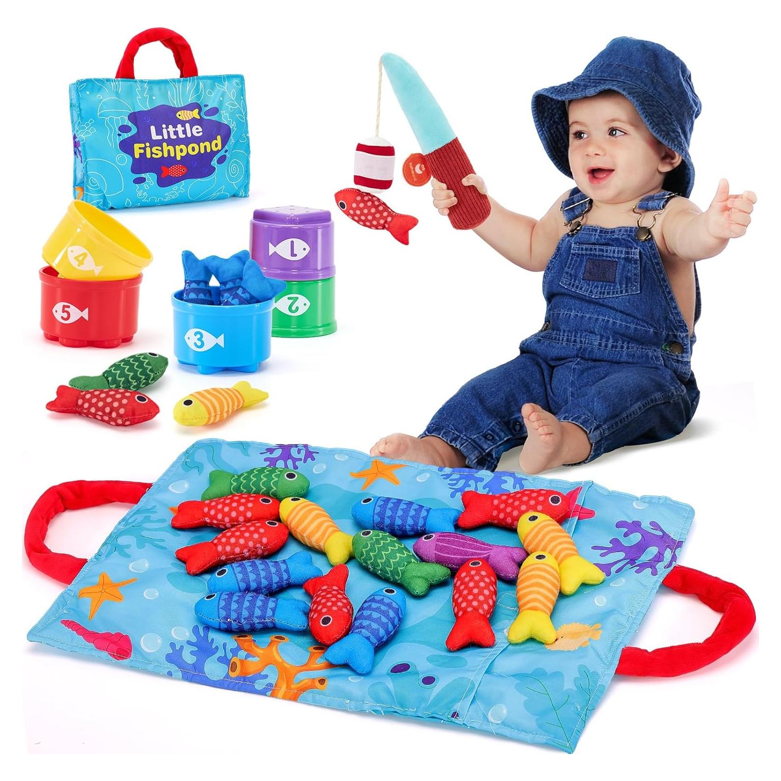 Juego de Pesca Hahaland 10 en 1 para Niños de 1 a 3 Años