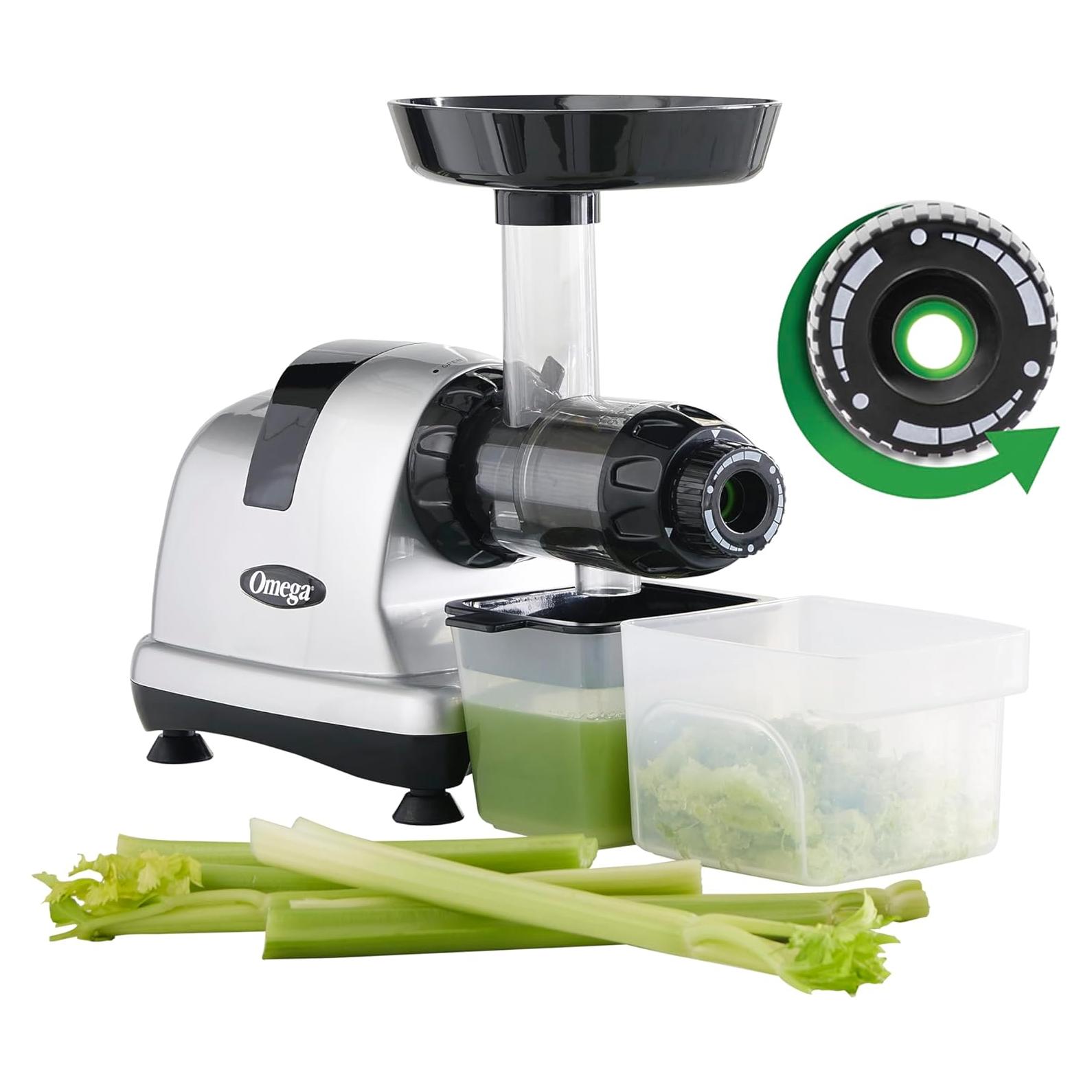 Extractor de Jugo Masticador Omega MM900HDS 200W Plata
