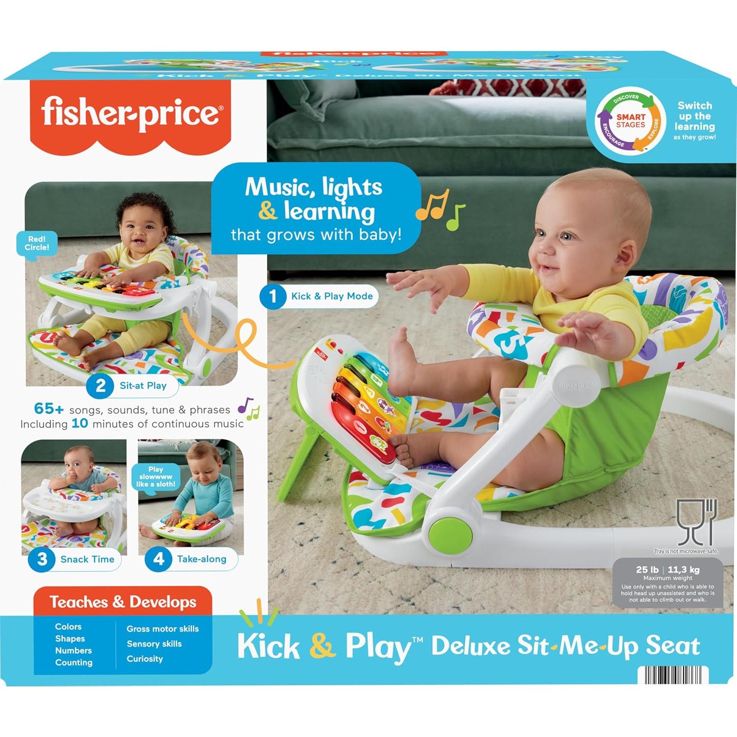 Silla Portátil Deluxe Fisher-Price Kick & Play Azul
