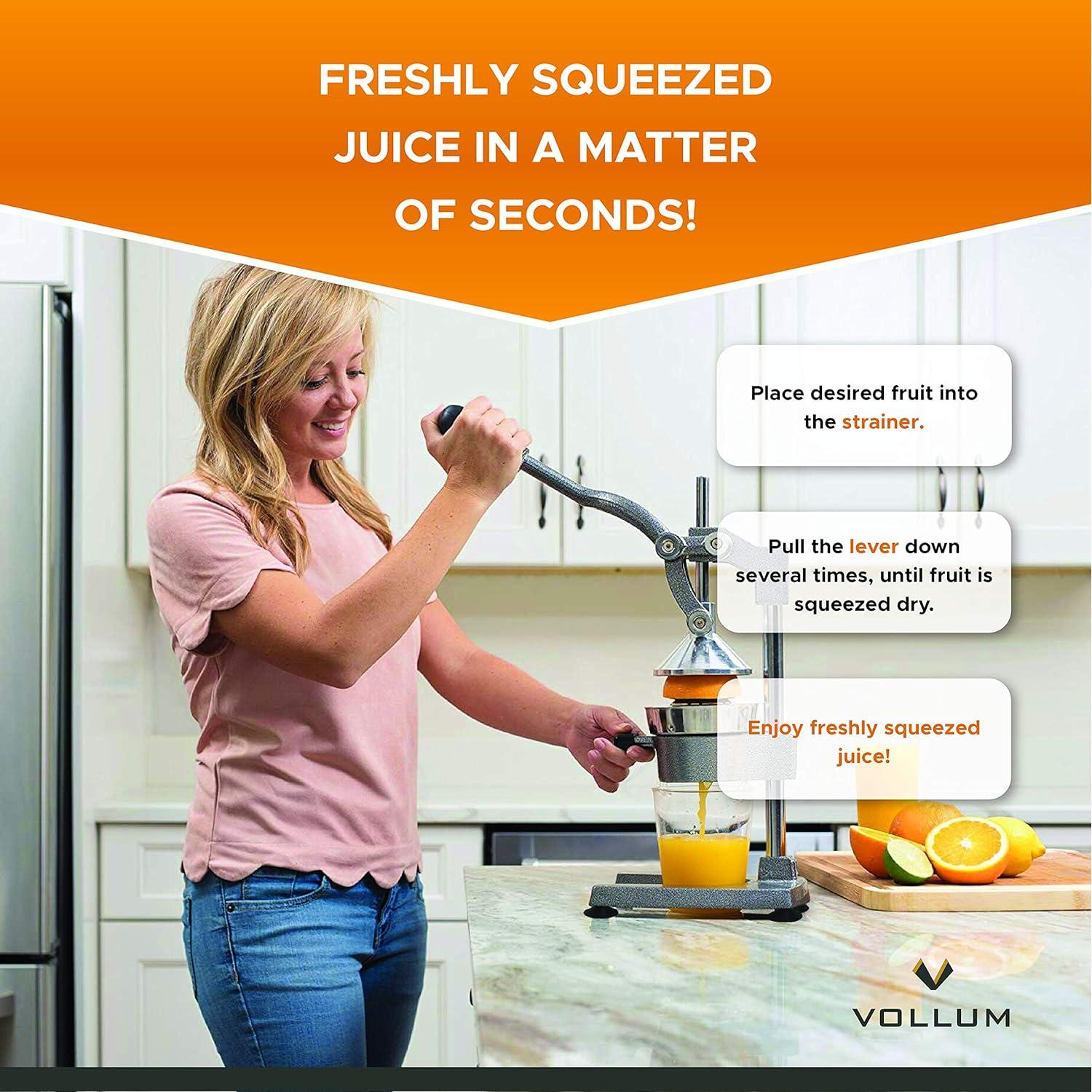 Exprimidor Manual Vollum 38 cm Acero Inoxidable Gris