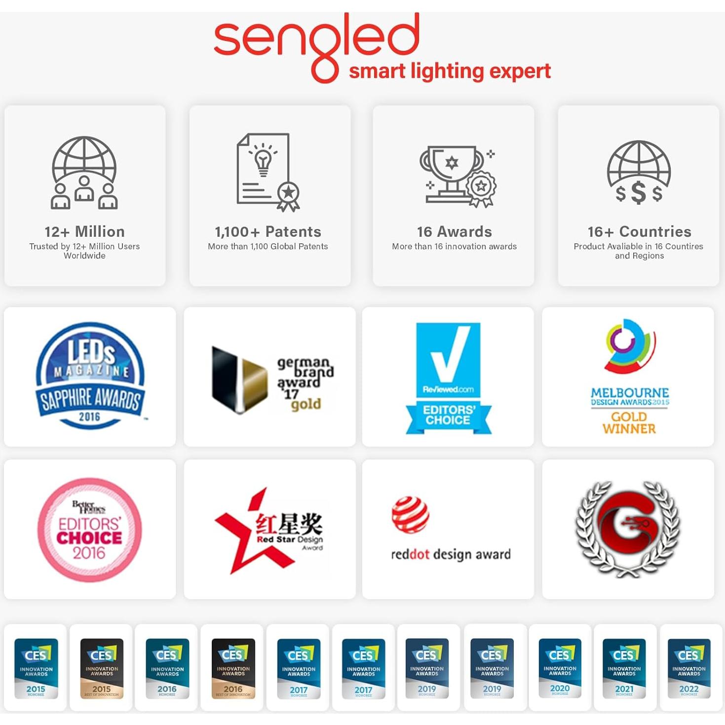 Bombilla Inteligente Sengled E12, 4 Bombillas LED 2700K