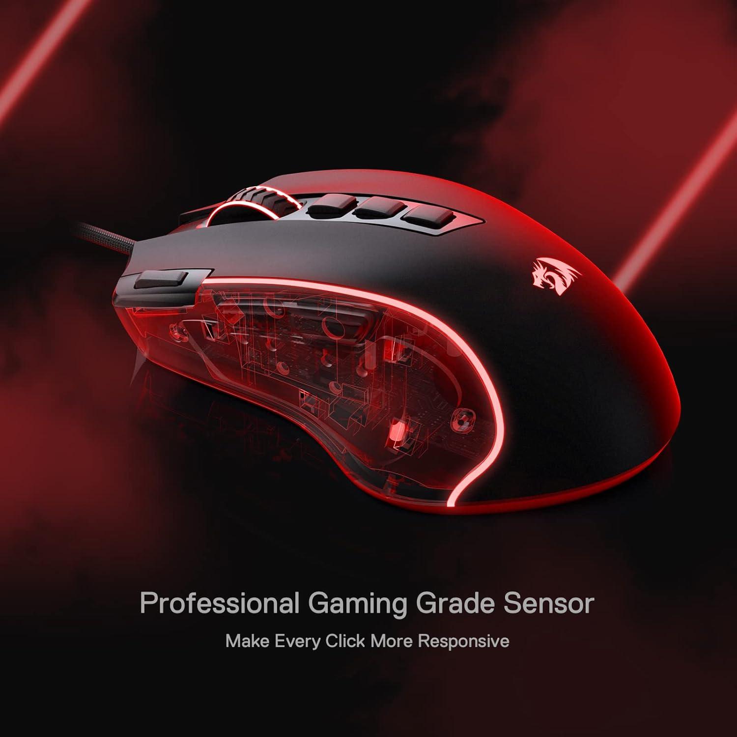 Redragon M612 Predator Ratón Gaming RGB 8000 DPI 11 Botones