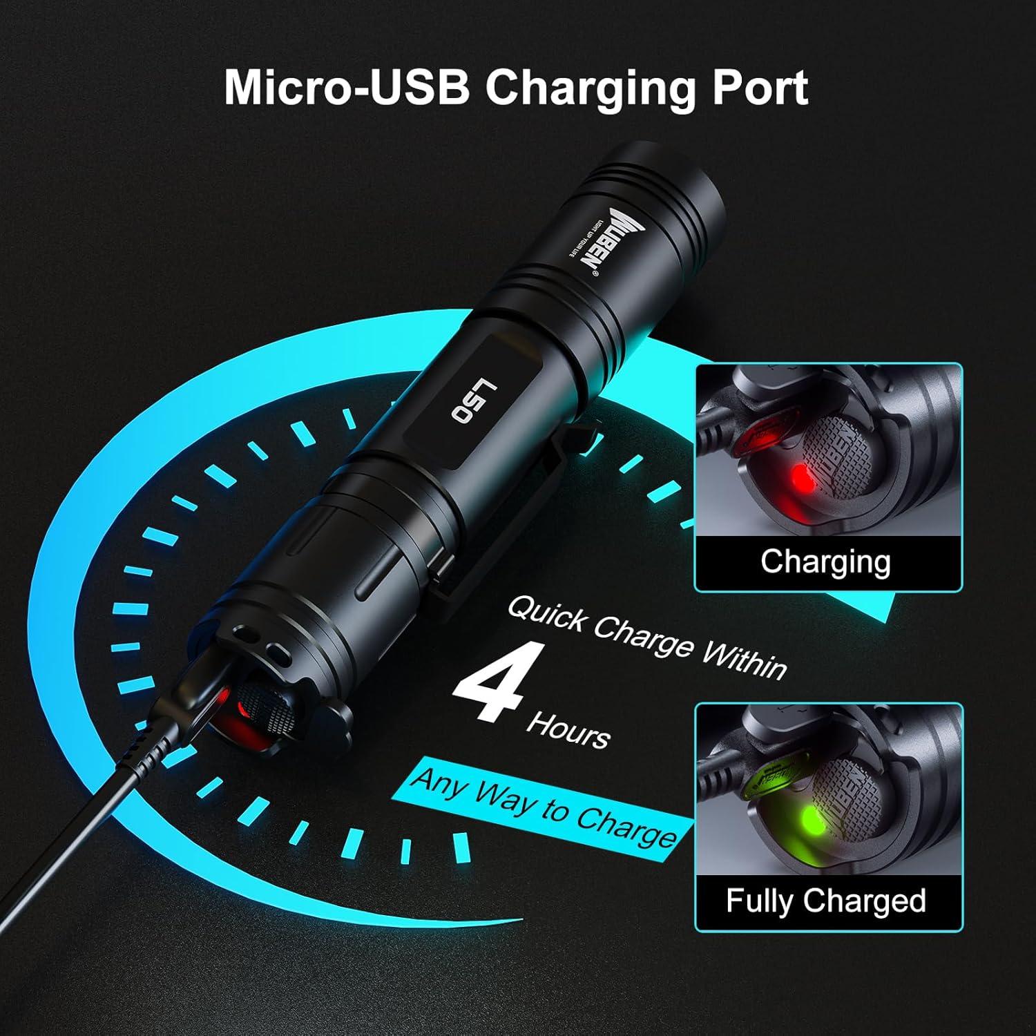 Linterna Recargable WUBEN L50 LED 1200 Lúmenes IP68 Compacta