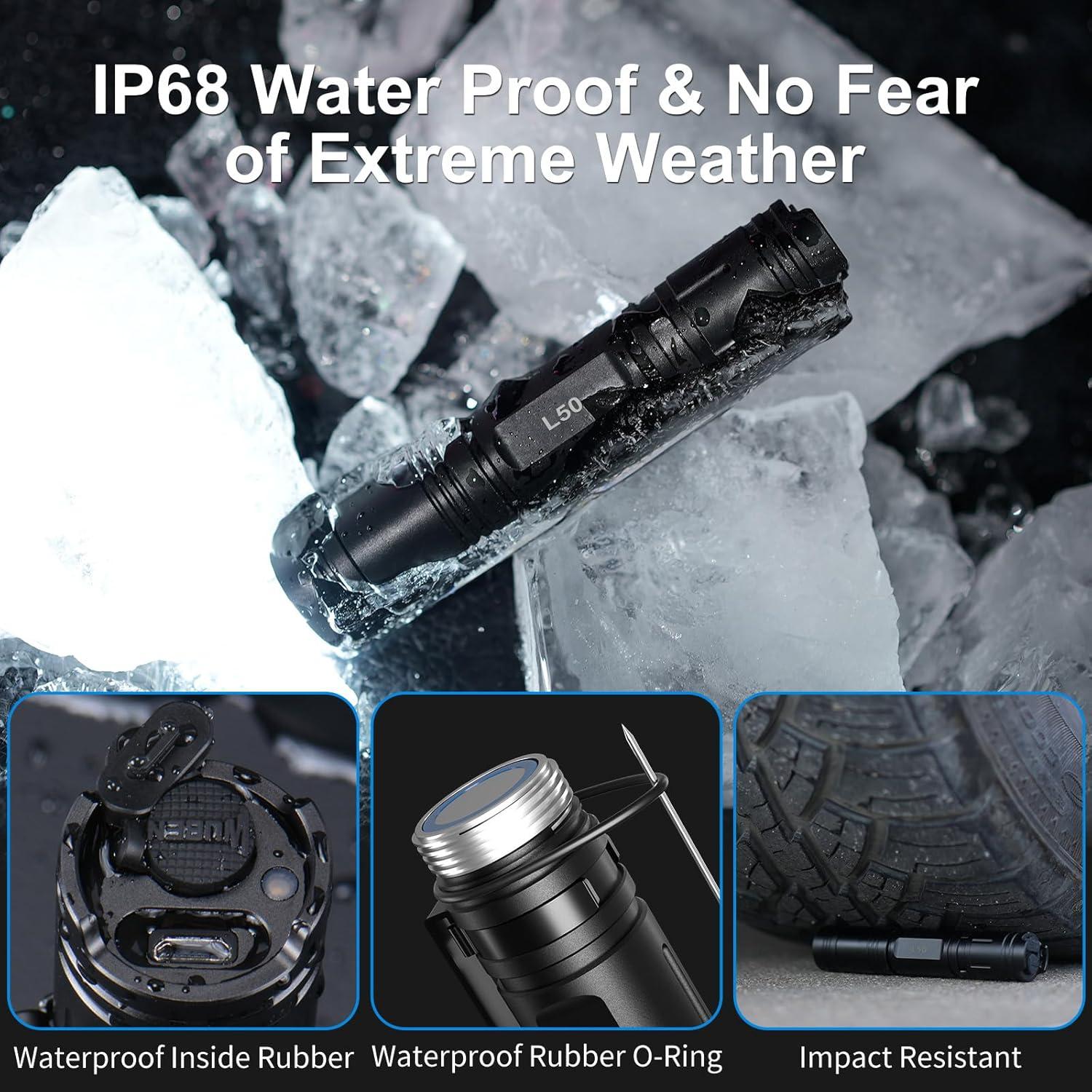 Linterna Recargable WUBEN L50 LED 1200 Lúmenes IP68 Compacta