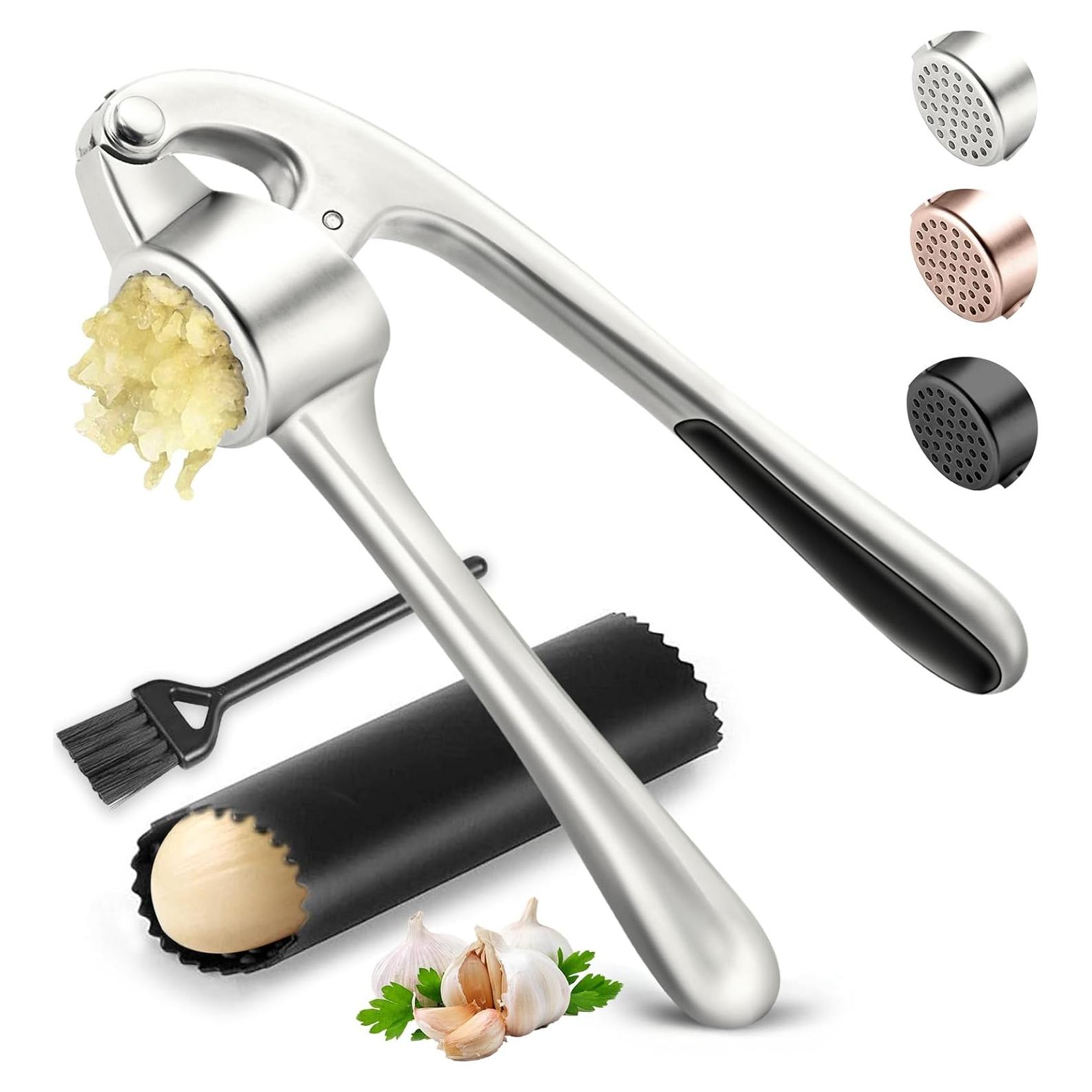 Prensa de Ajo SRISE de Zinc Apta para Lavavajillas Mate