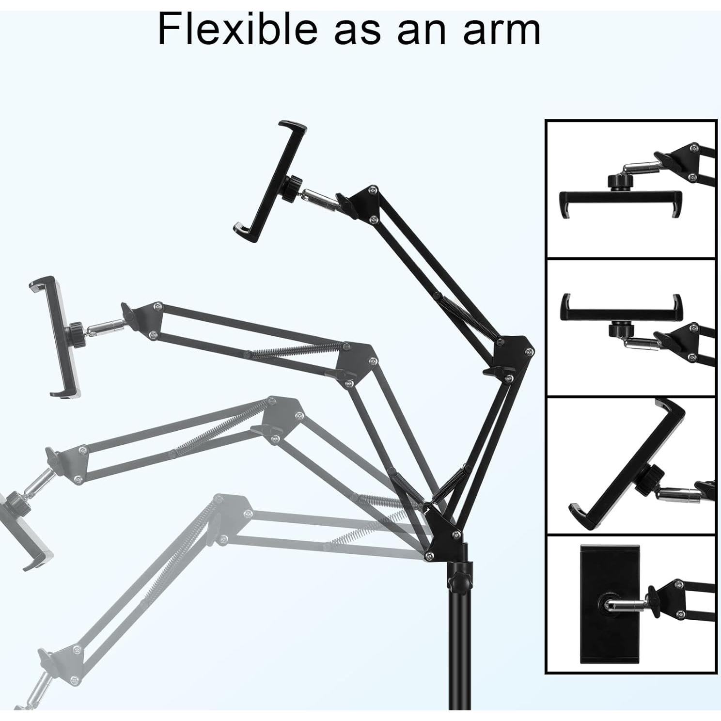 Soporte de Piso Ajustable para Tablet SAMHOUSING 4.7-13" Negro