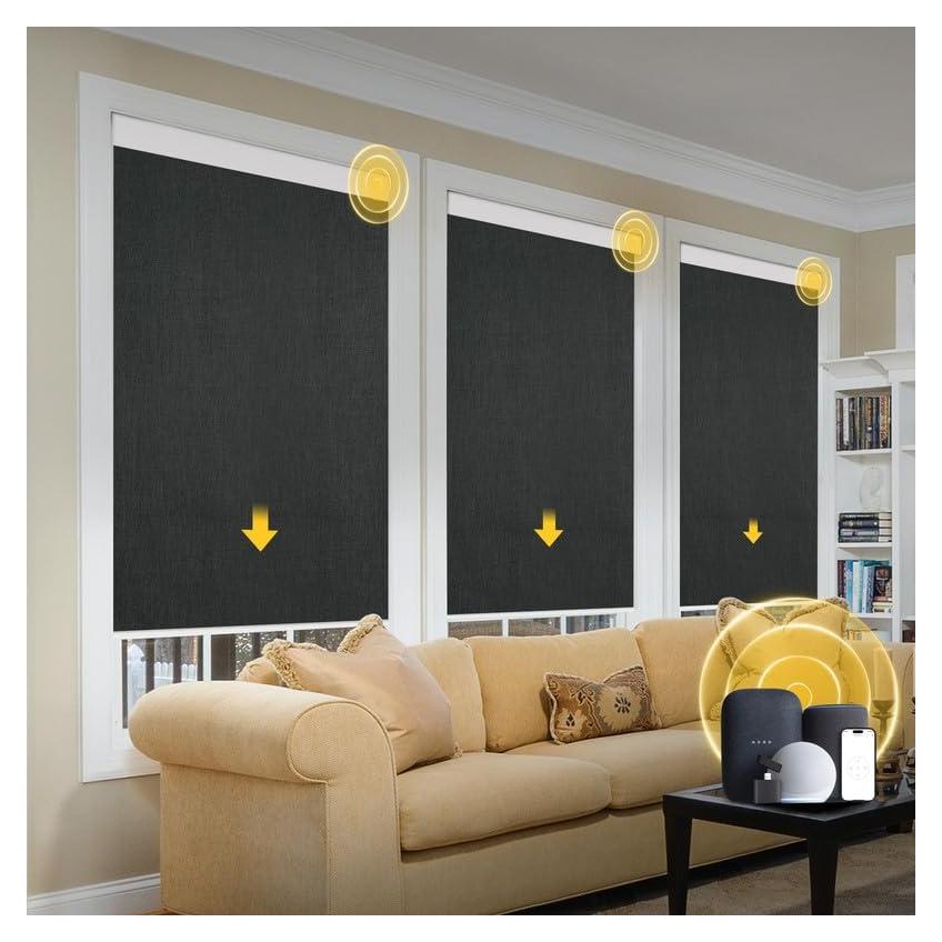 Persianas Motorizadas CITOLEN 23x182.88cm Sin Cuerda Negro