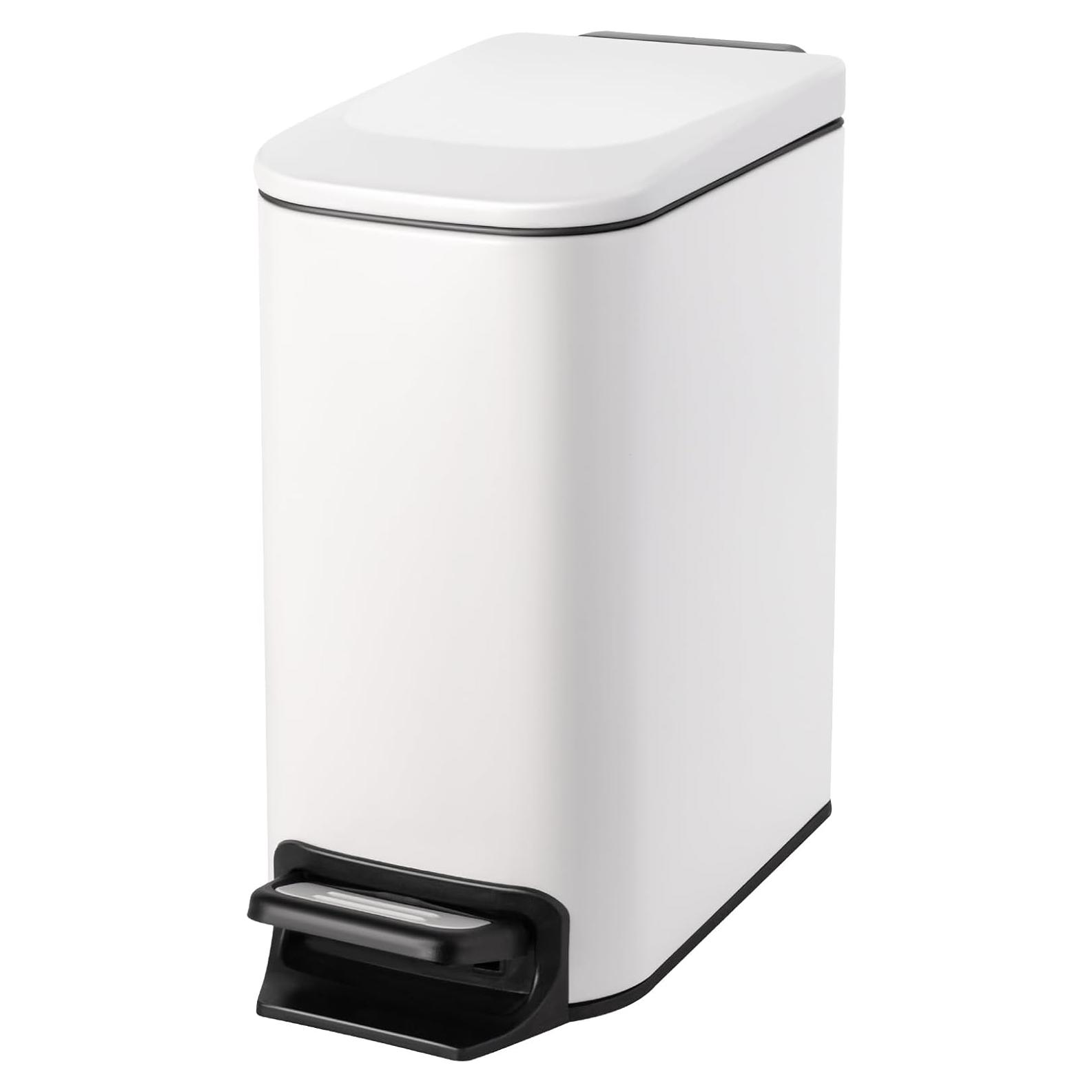 Cubeta de Baño Cesun 6 Litros con Tapa y Pedal Blanco