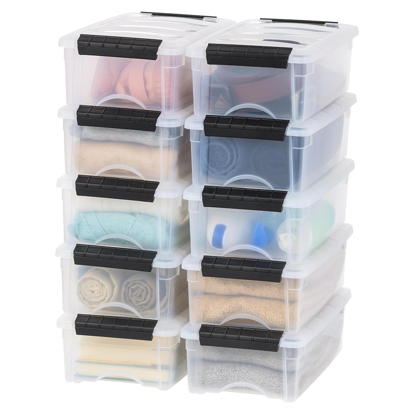 Contenedores de Almacenamiento IRIS USA 6 Qt - Paquete de 10