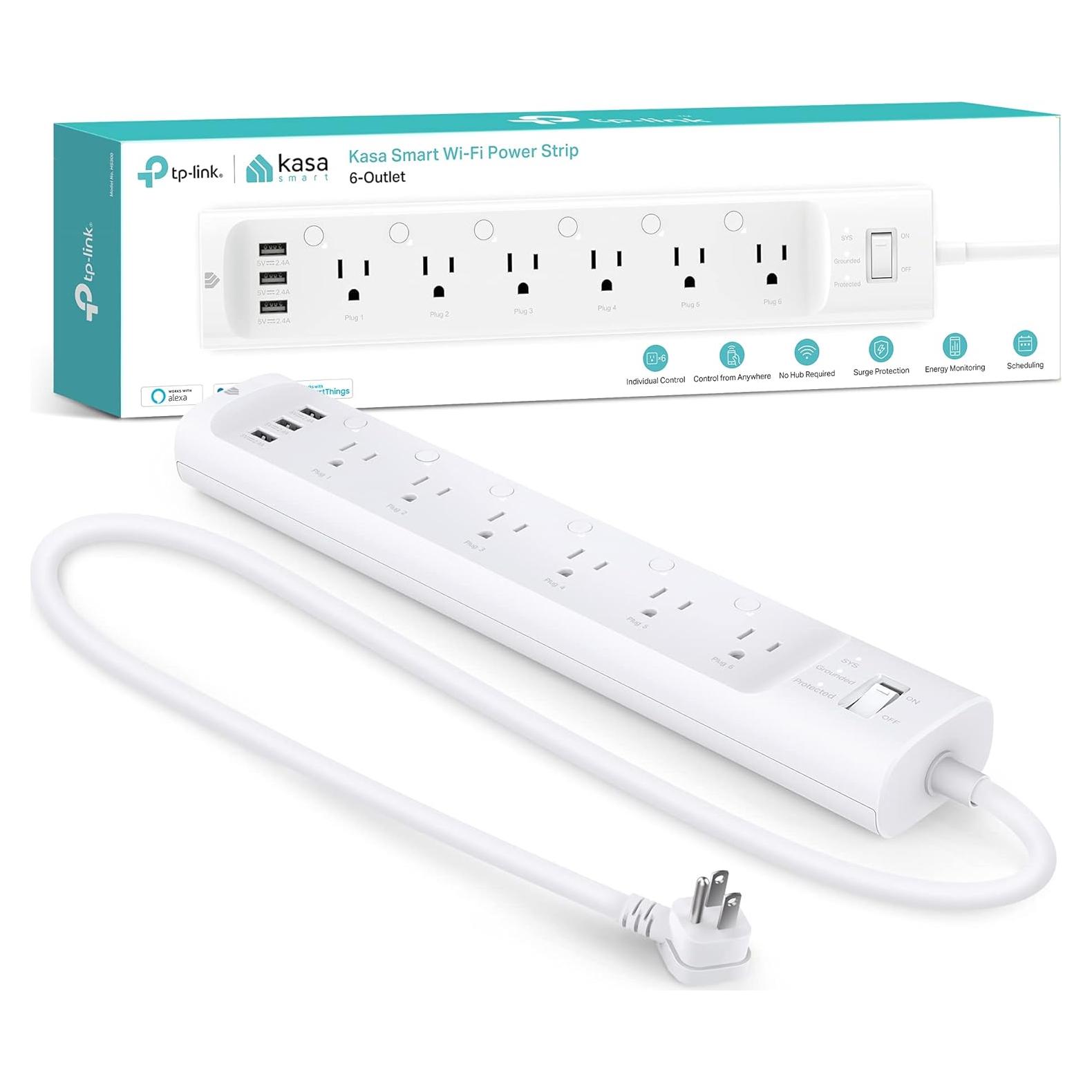 Regleta Inteligente Kasa TP-Link HS300 6 Enchufes USB Blanco