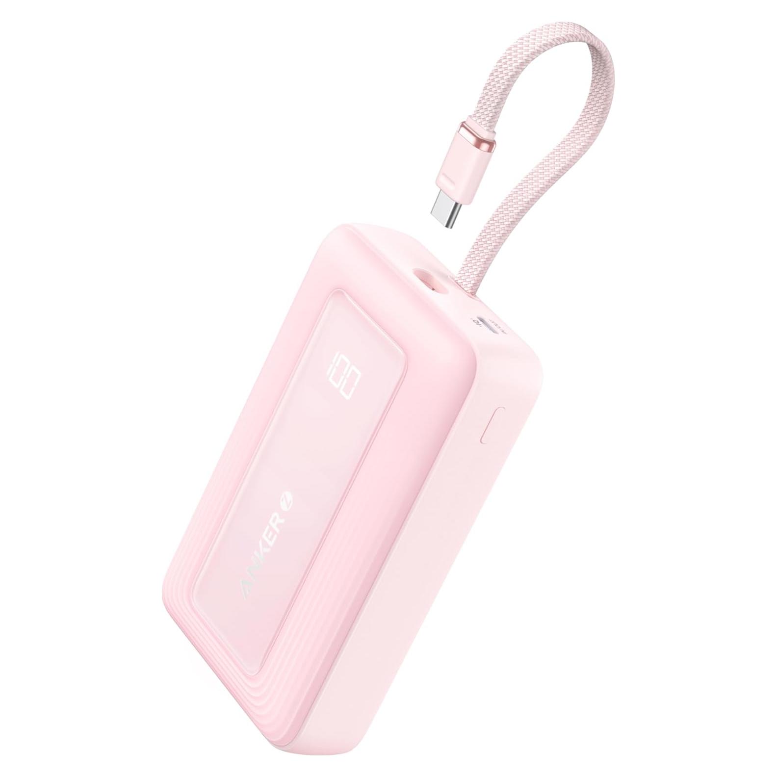 Power Bank Anker Zolo 20,000mAh 30W Rosa Cargador Rápido