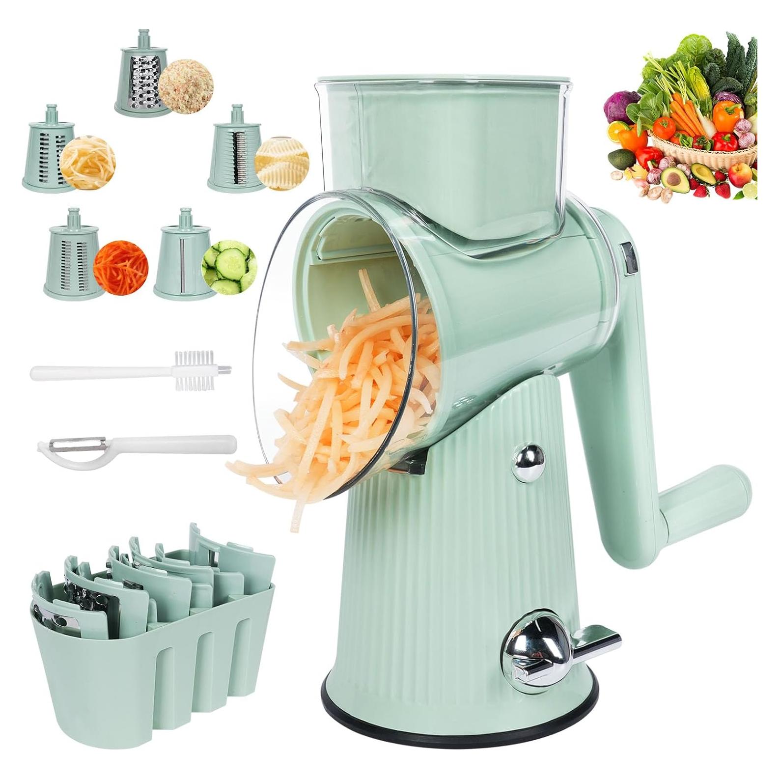 Rallador de Queso Cujui 5 en 1 Multifuncional Verde