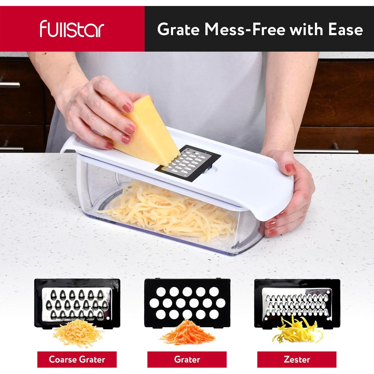 Cortador de Verduras Fullstar 8 en 1 Blanco - Acero Inoxidable