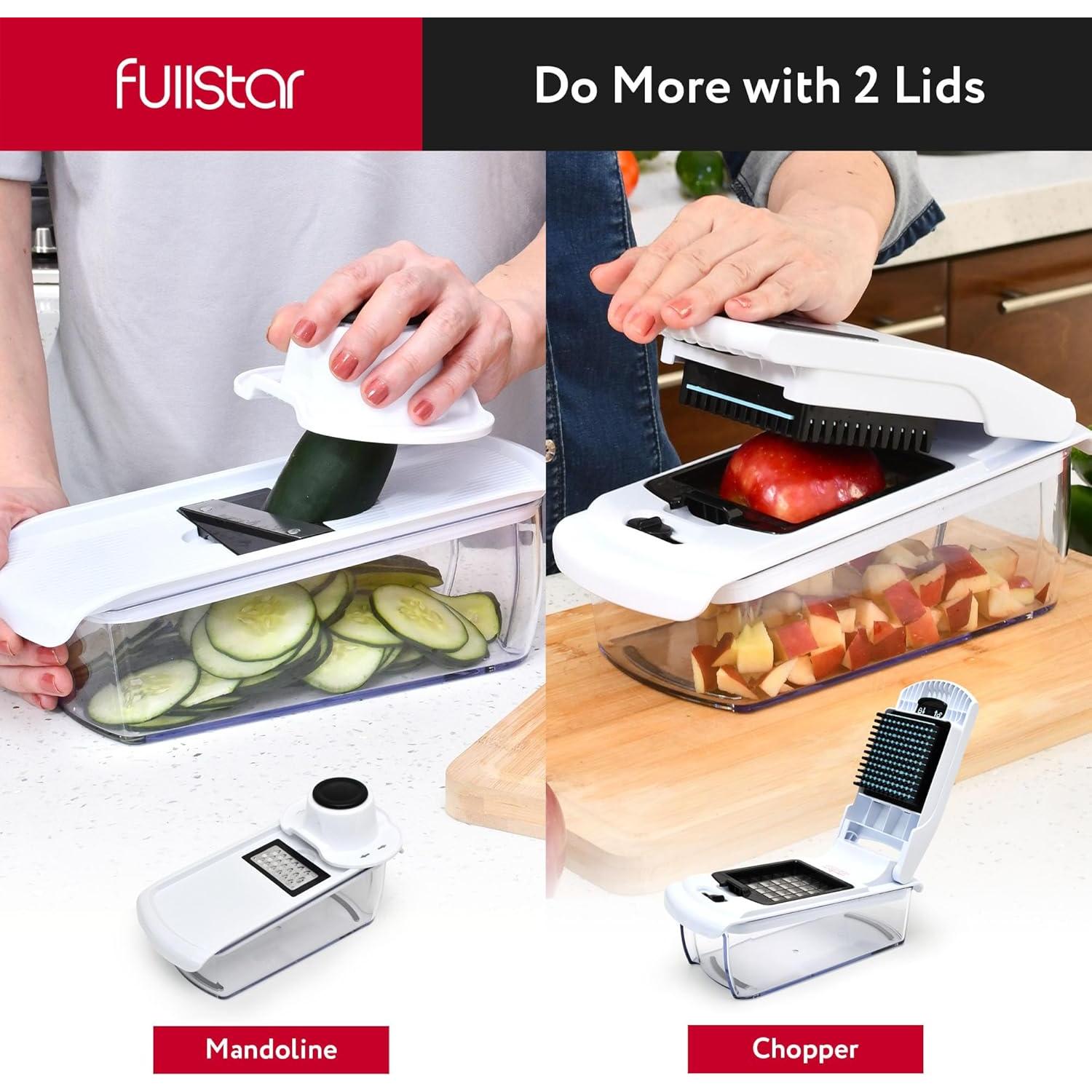 Cortador de Verduras Fullstar 8 en 1 Blanco - Acero Inoxidable