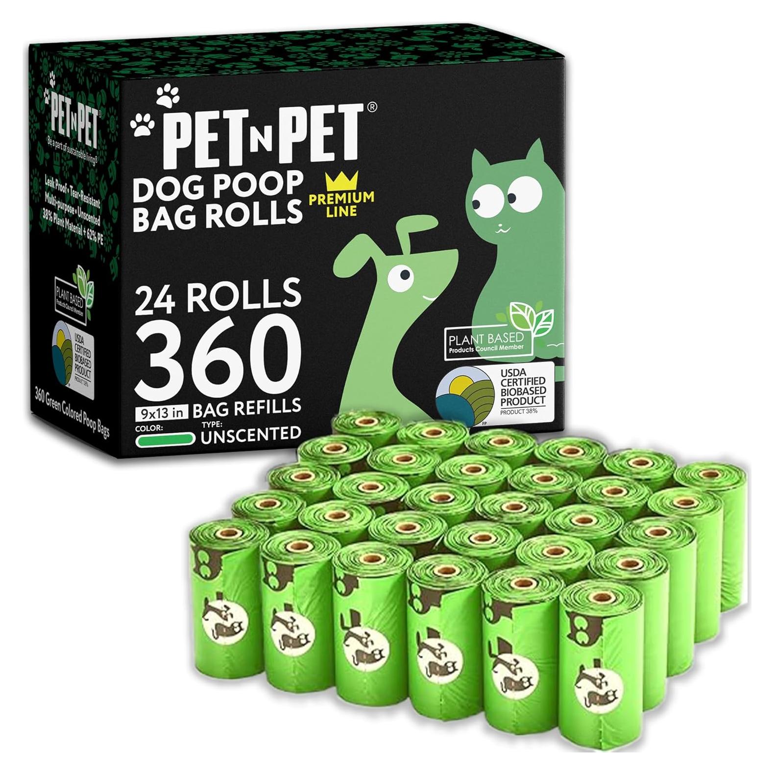 Bolsas de Desechos para Perros PET N PET 360 Cuentas Verde