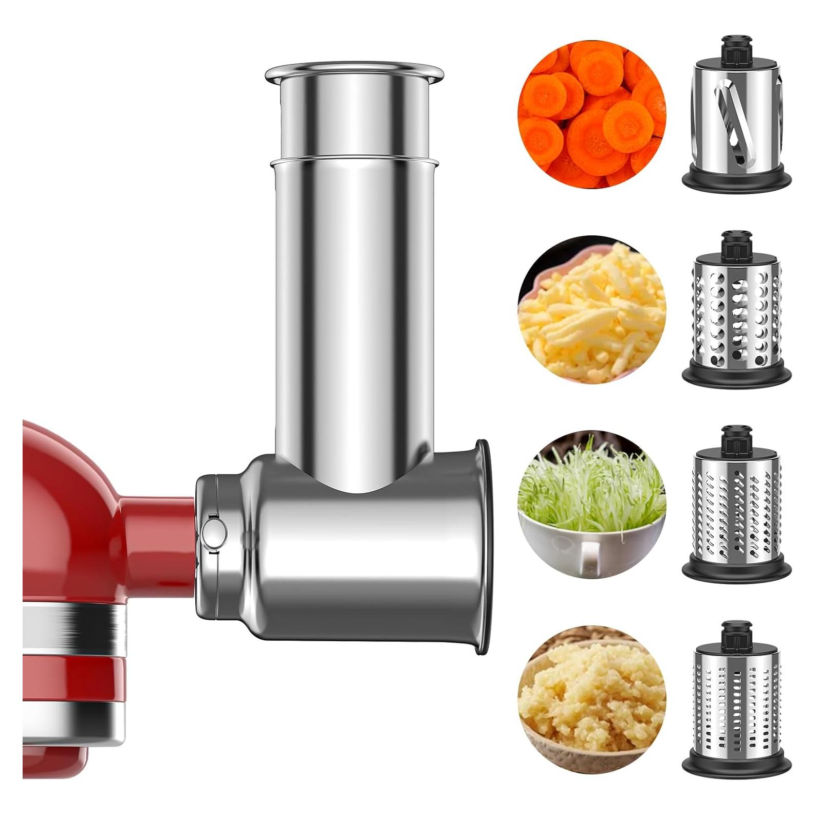 Rallador de Acero Inoxidable GVODE para KitchenAid 4 Cuchillas