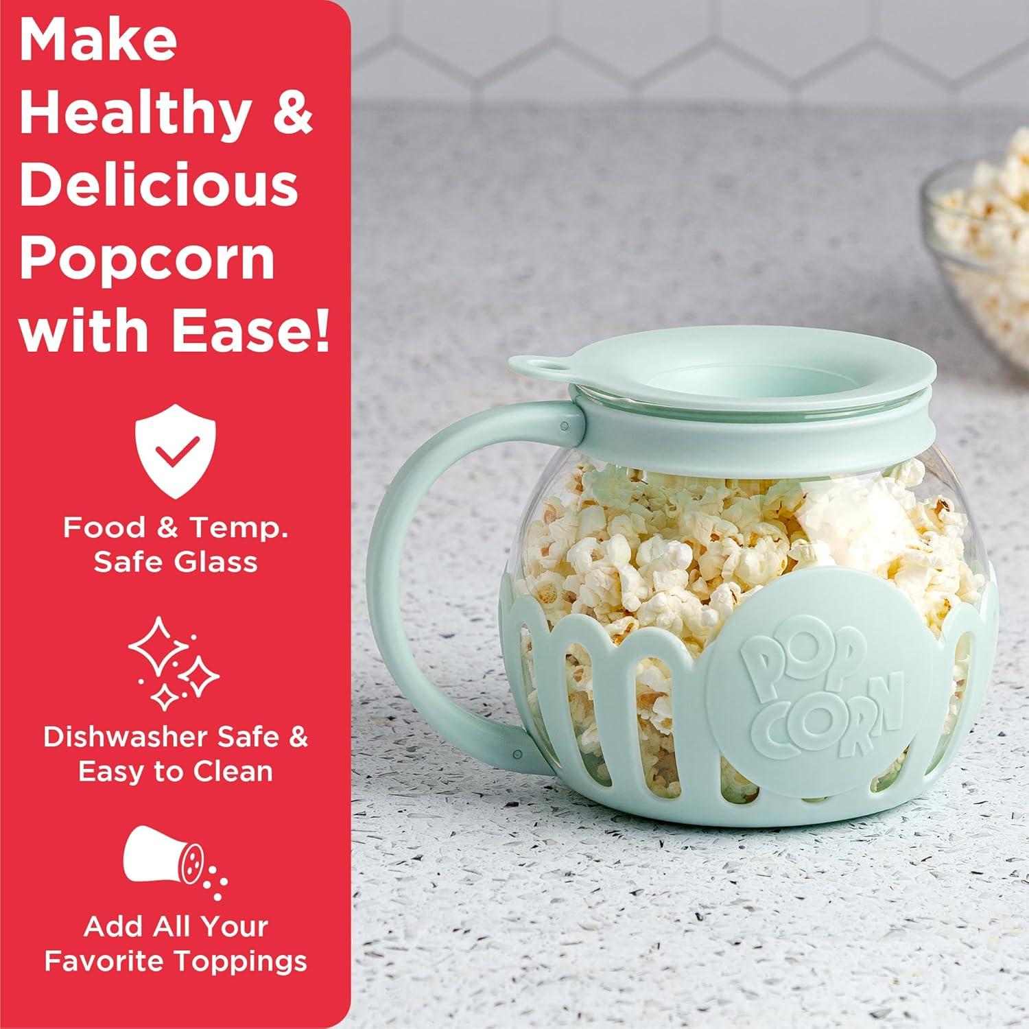 Popper de Palomitas Ecolution 1.5L Vidrio Borosilicato Aqua