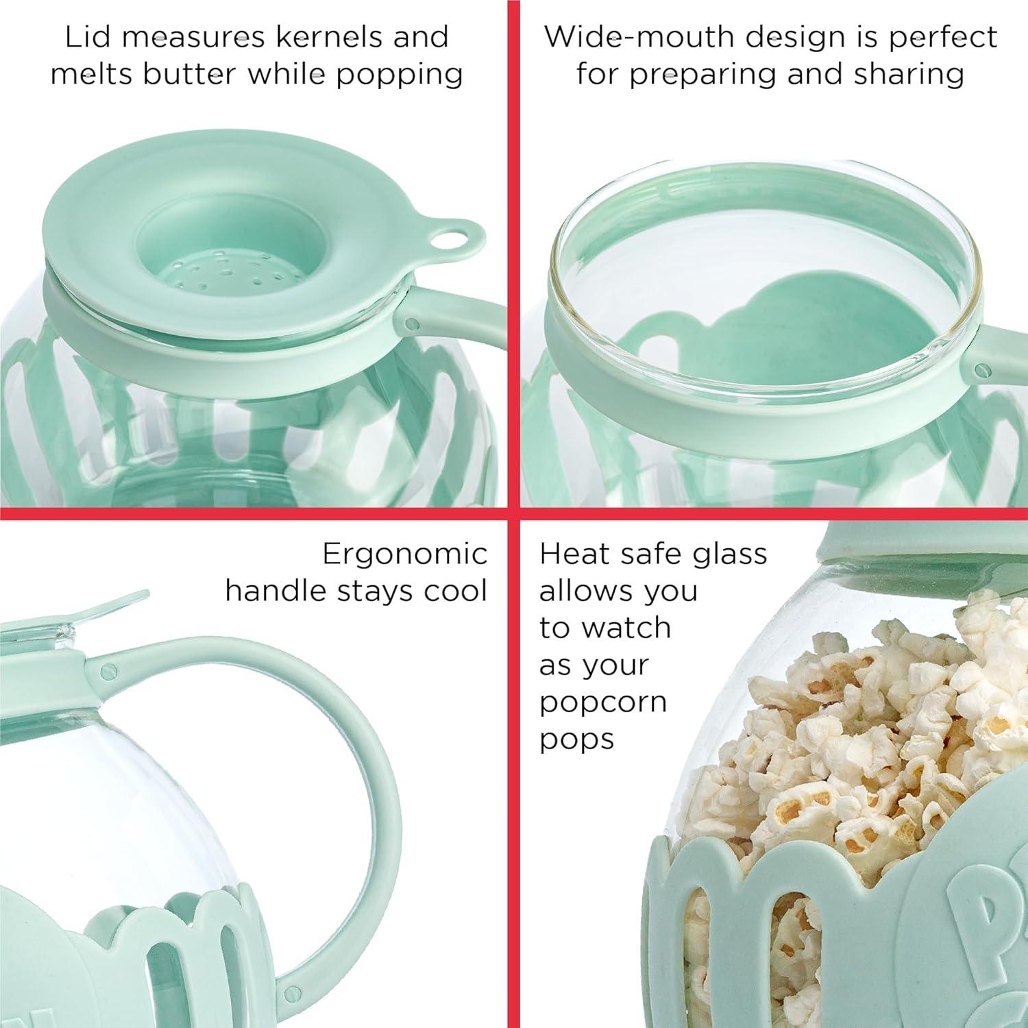 Popper de Palomitas Ecolution 1.5L Vidrio Borosilicato Aqua