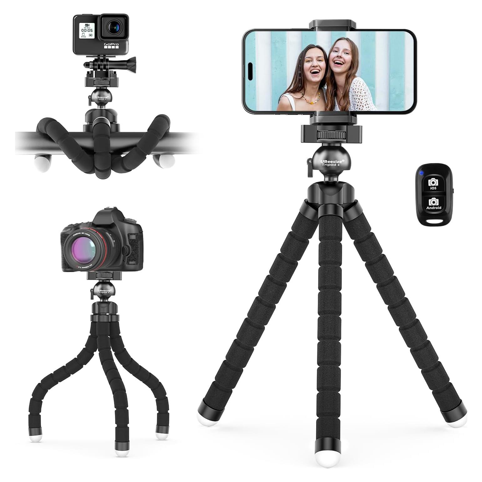 Trípode Flexible UBeesize Pro S para Teléfono y Cámara - Negro