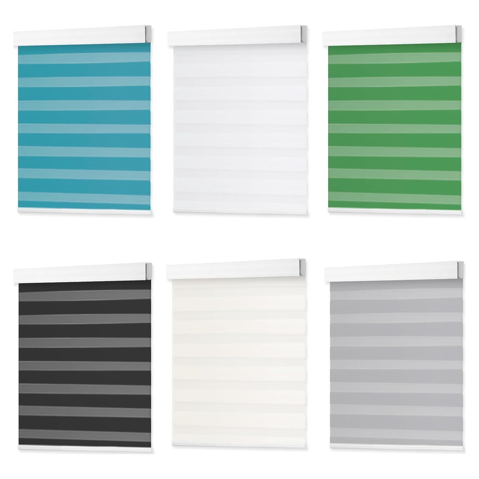 Persianas Zebra Motorizadas DENFOON 40.64x40.64cm Solar Control Remoto