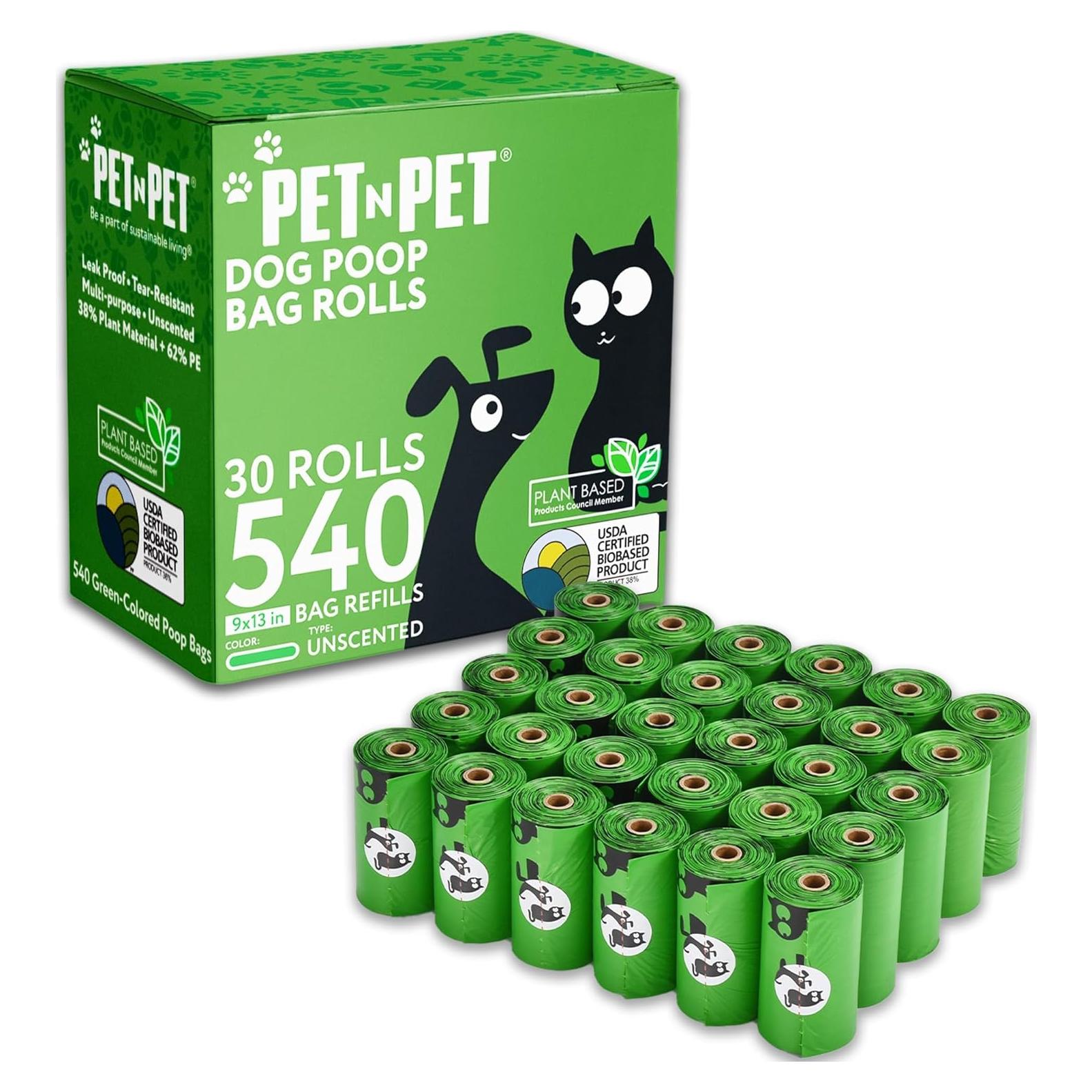Bolsas de Excremento para Perros PET N PET 540 Cuentas Verdes