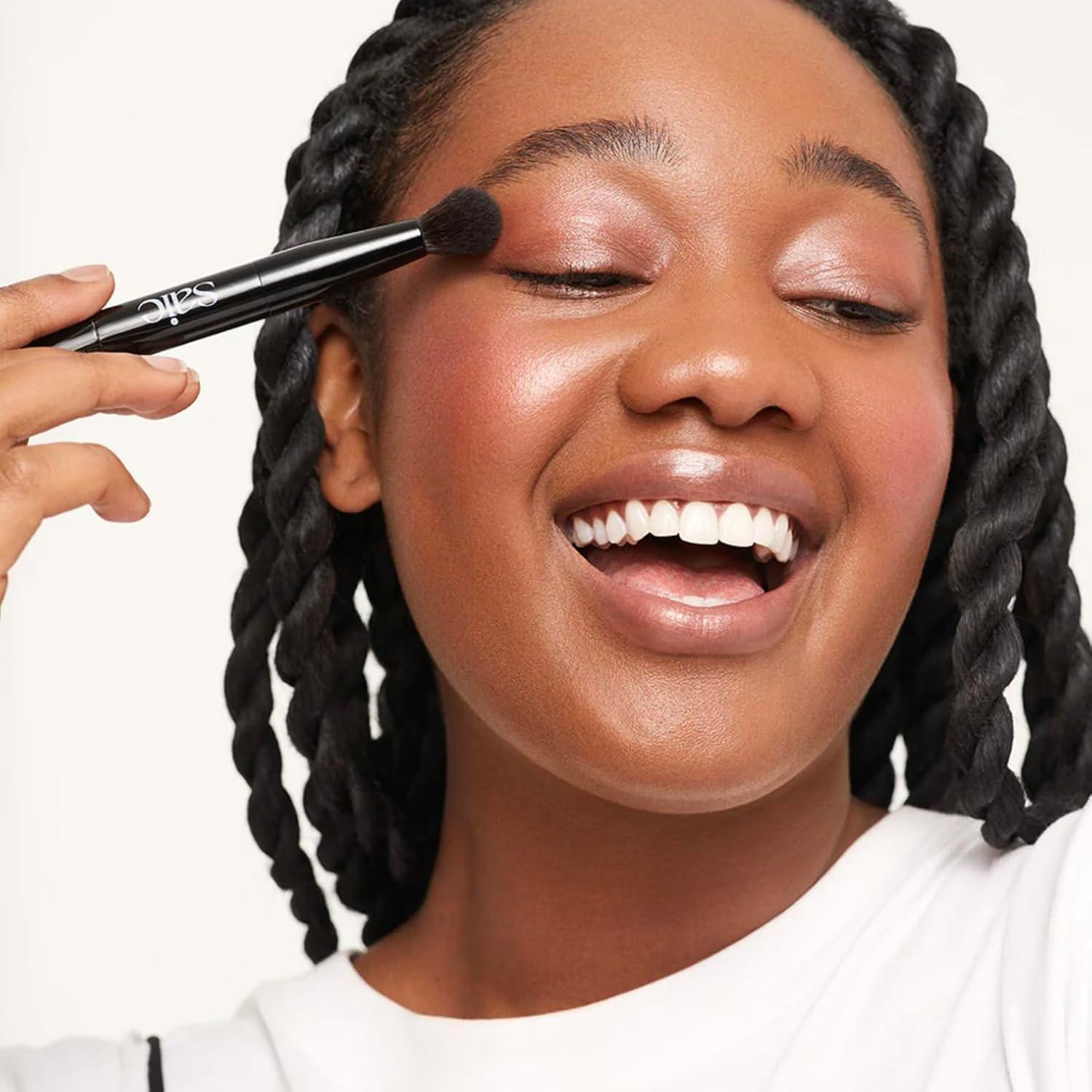 Pincel Doble Saie para Maquillaje - Aplicación Precisa 16.74cm