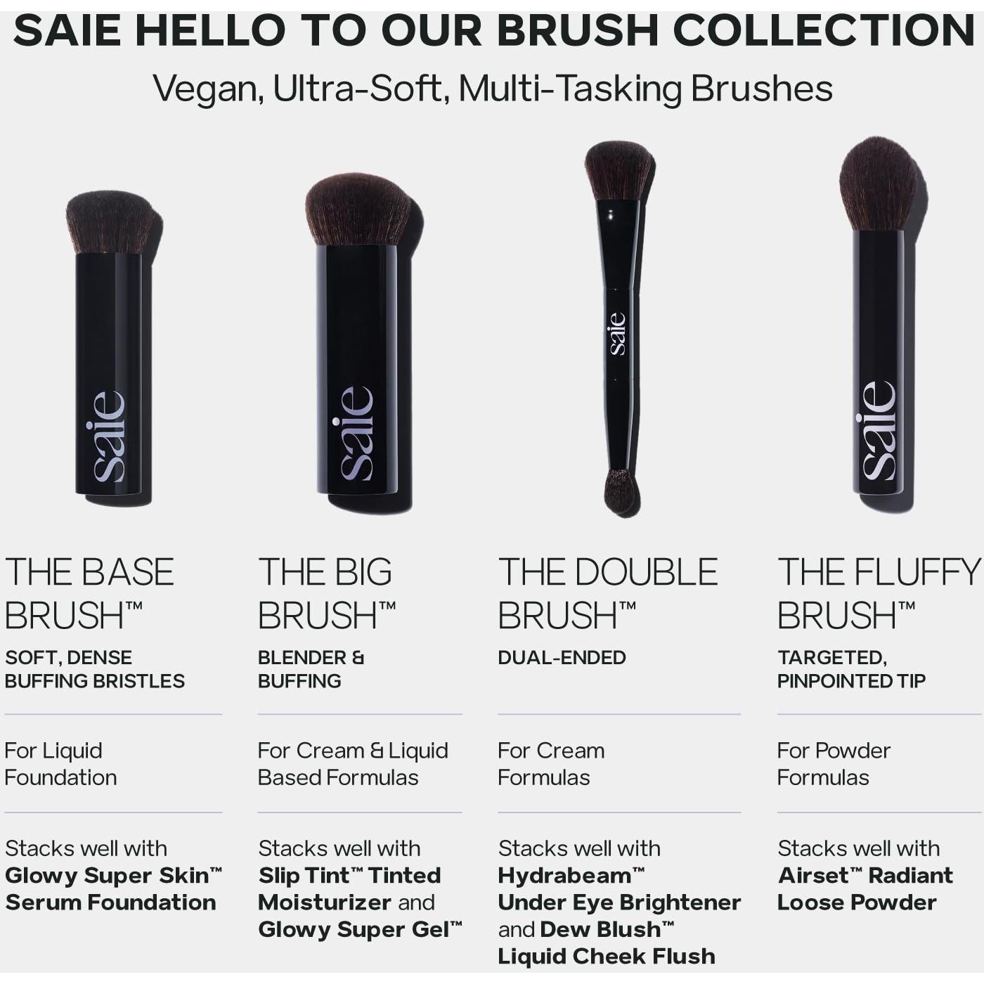 Pincel Doble Saie para Maquillaje - Aplicación Precisa 16.74cm