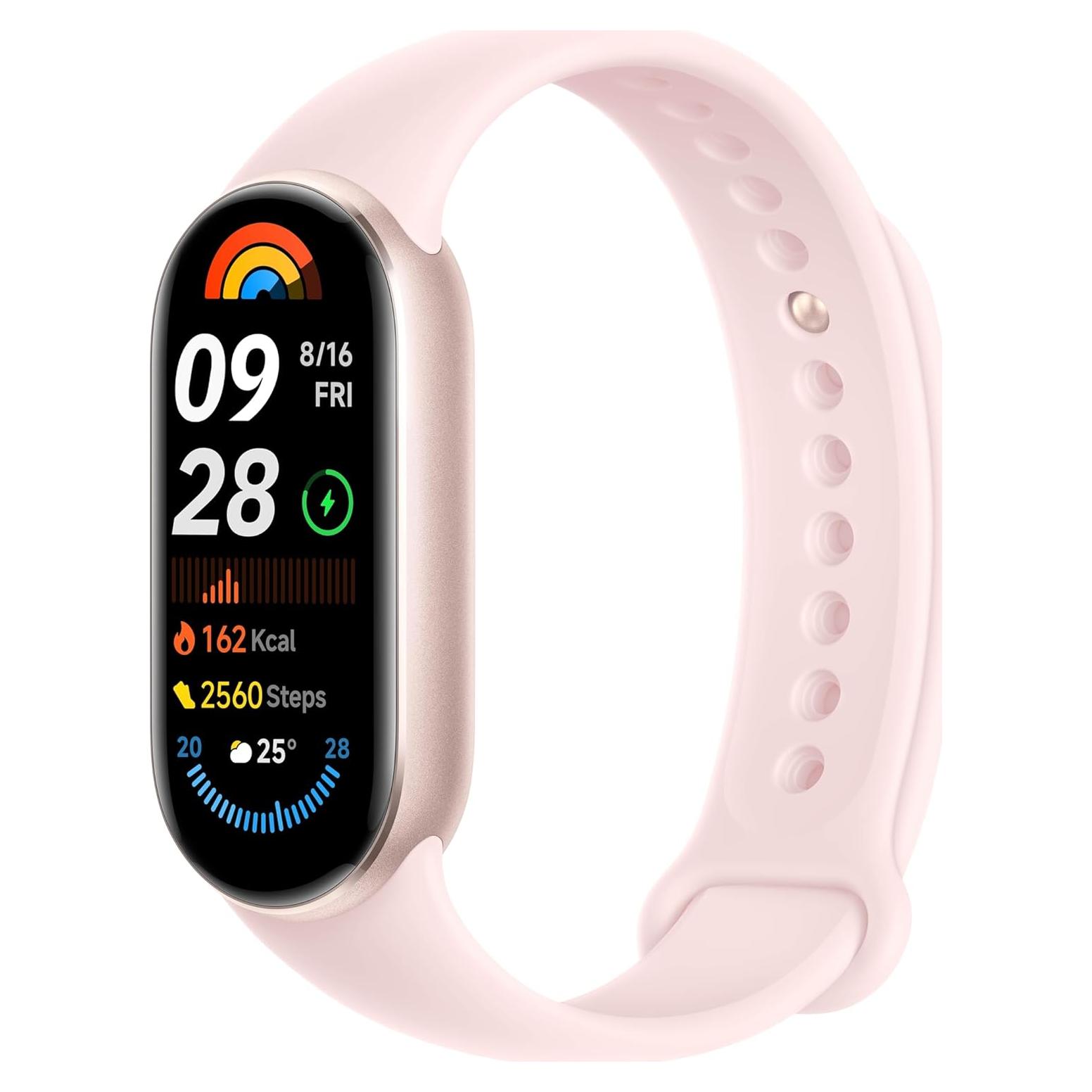 Smart Band 9 Global Version (2024) 1.62" Amoled Display | 233 mAh Battery | up to 21 Days of Battery Life | Over 150 Workout Modes | BT 5.4 | 50M Water Resistant - Mystic Rose