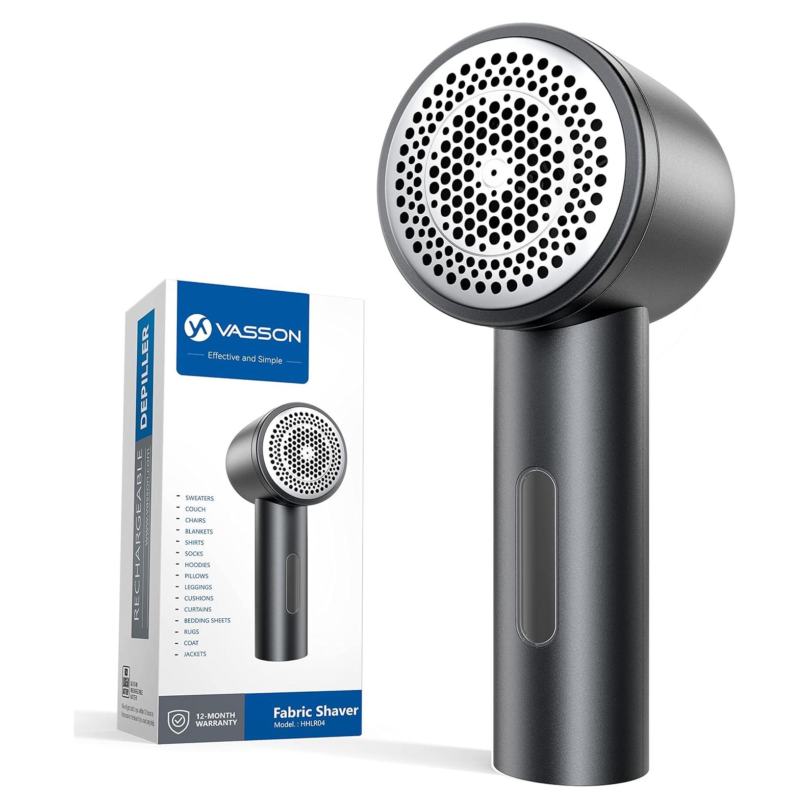 Quitapelusas eléctrico VASSON recargable para ropa y muebles